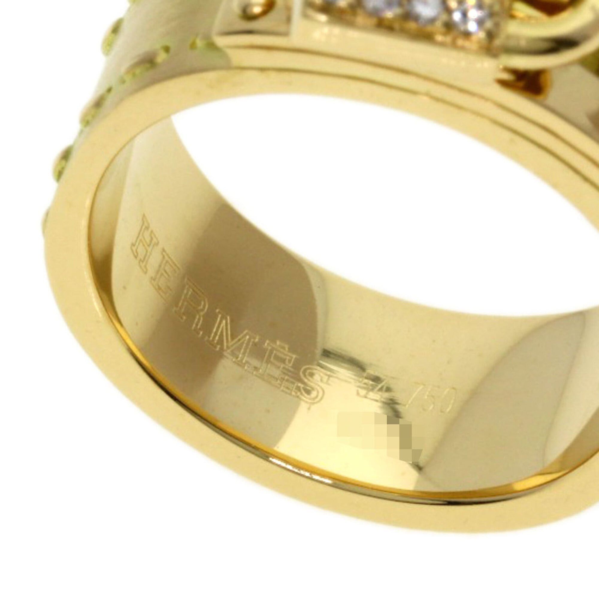 Hermes Hermes Kelly Diamond Ring #54, 18K Yellow Gold, Women's Size ONE SIZE - 5 Thumbnail