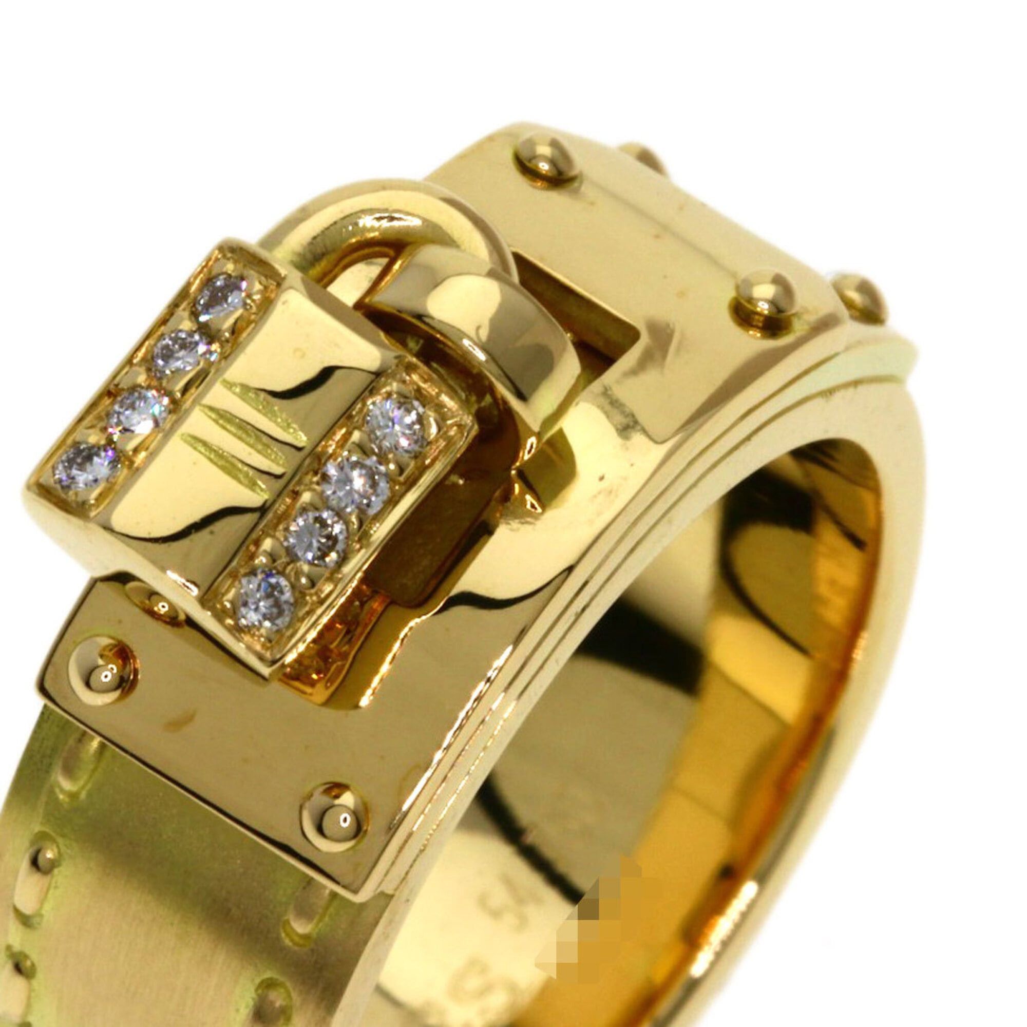 Hermes Hermes Kelly Diamond Ring #54, 18K Yellow Gold, Women's Size ONE SIZE - 9 Thumbnail