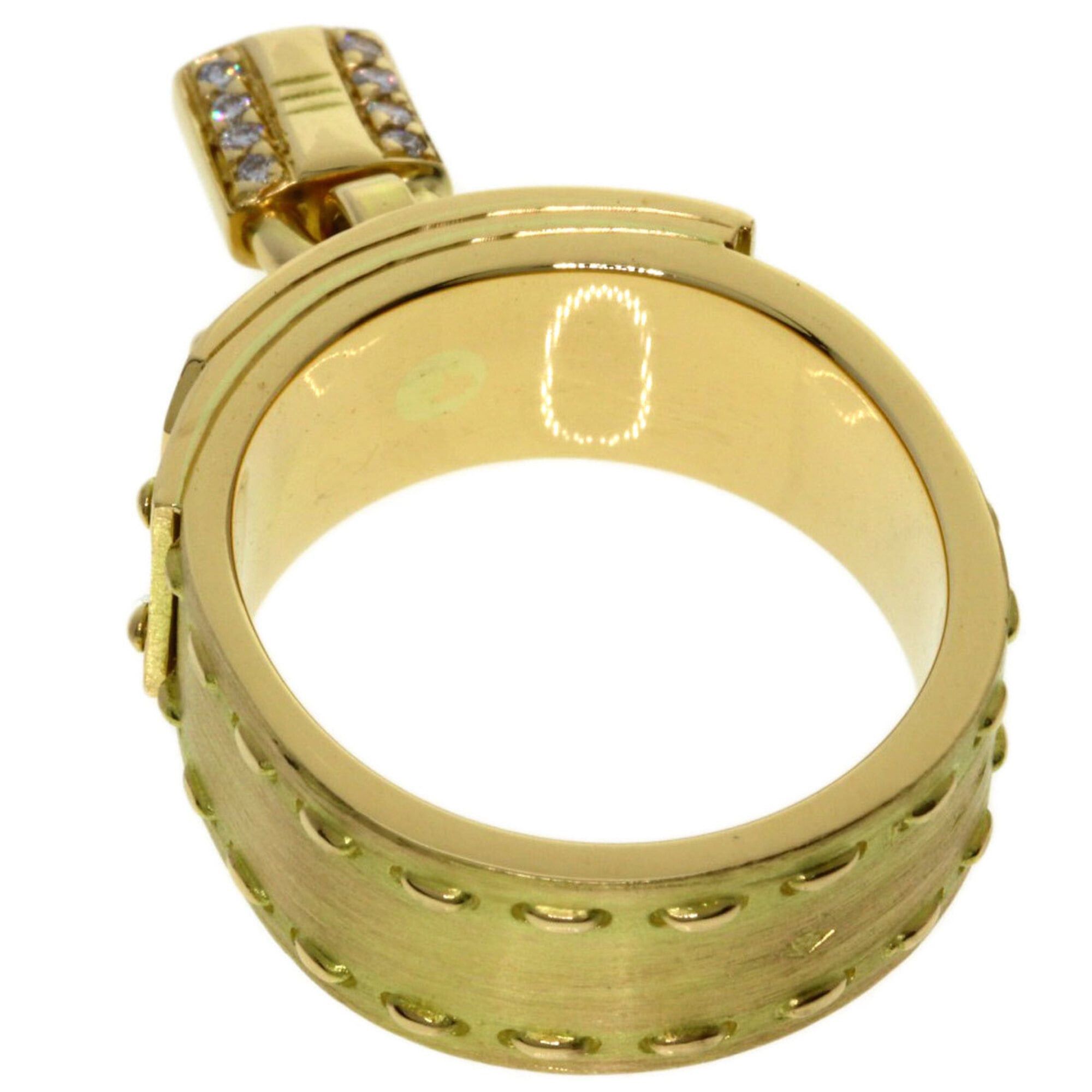 Hermes Hermes Kelly Diamond Ring #54, 18K Yellow Gold, Women's Size ONE SIZE - 4 Thumbnail