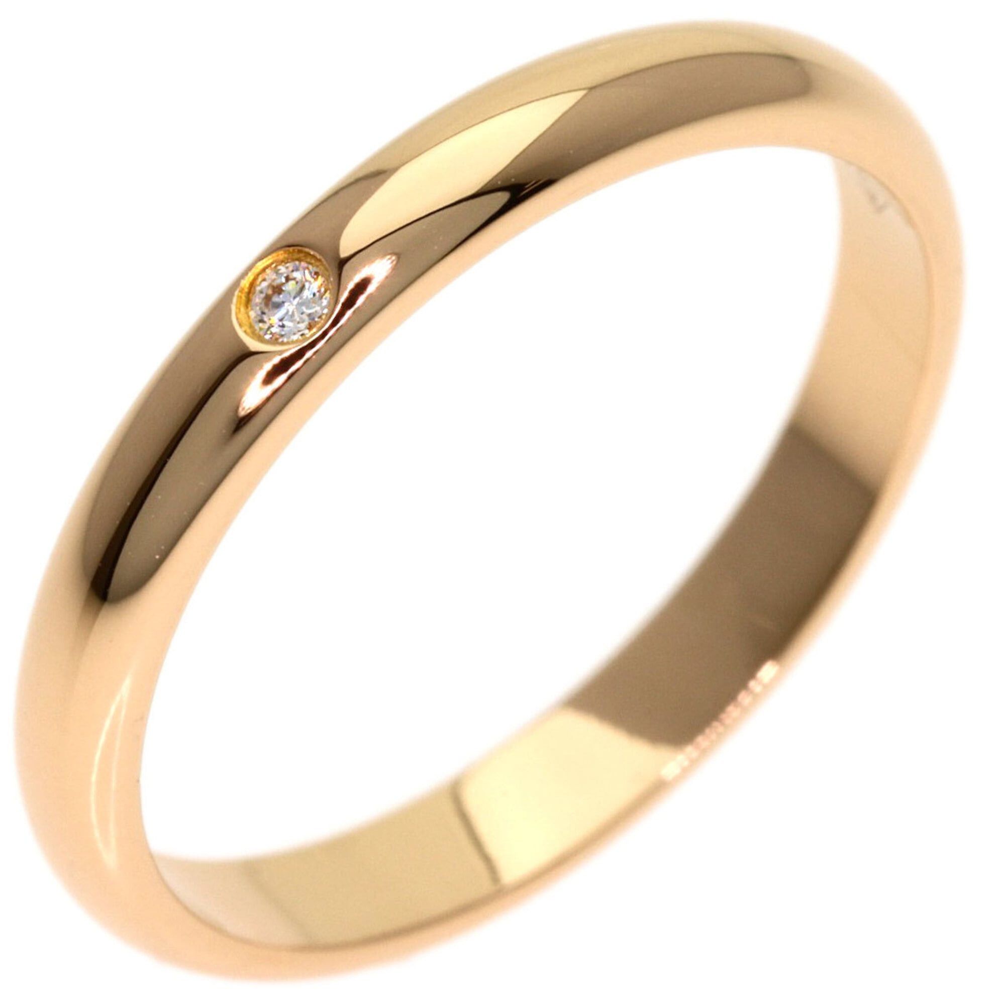 Cartier Cartier Wedding Ring, 1P Diamond, Size #51, 18K Pink Gold, Women's Size ONE SIZE - 2 Thumbnail