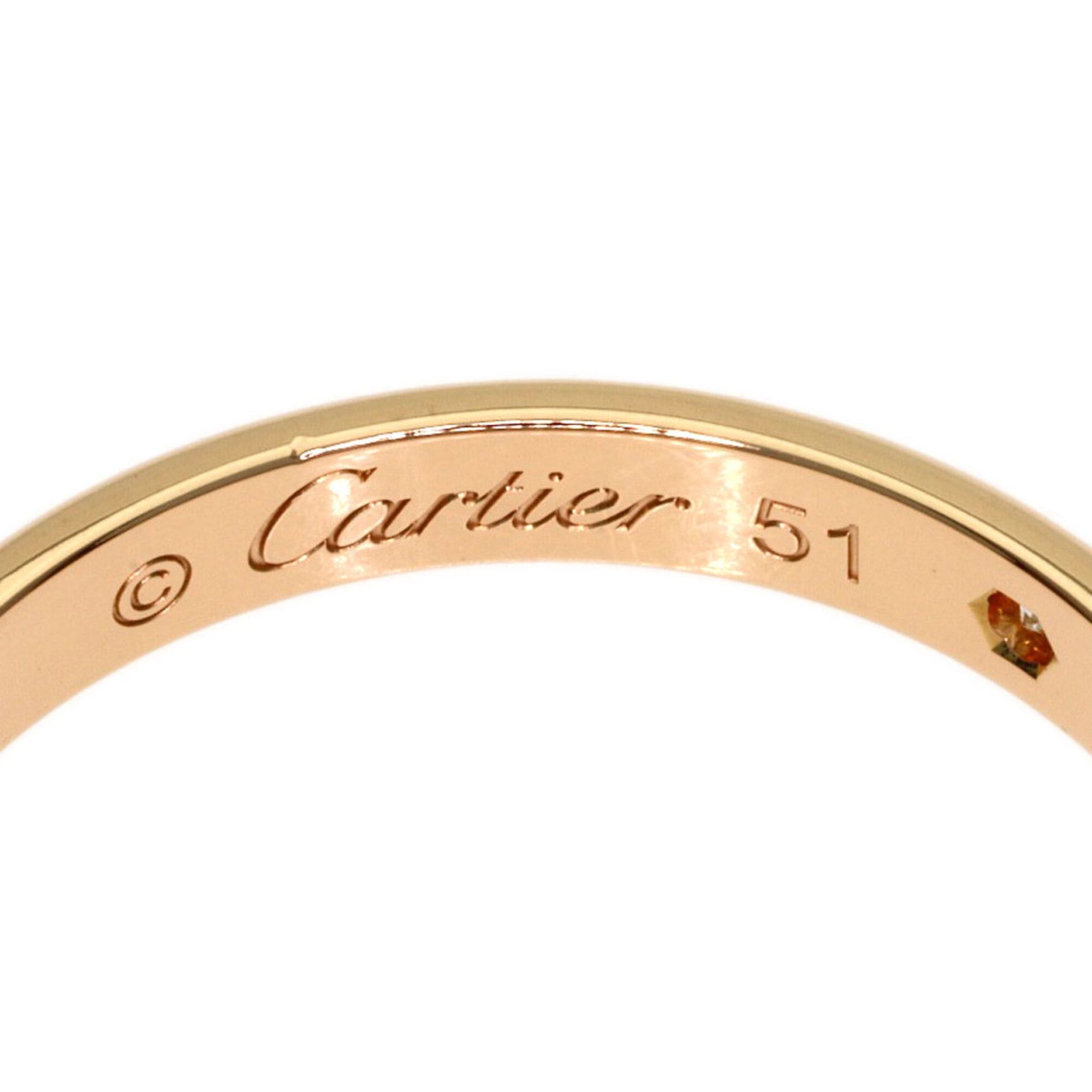Cartier Cartier Wedding Ring, 1P Diamond, Size #51, 18K Pink Gold, Women's Size ONE SIZE - 7 Thumbnail