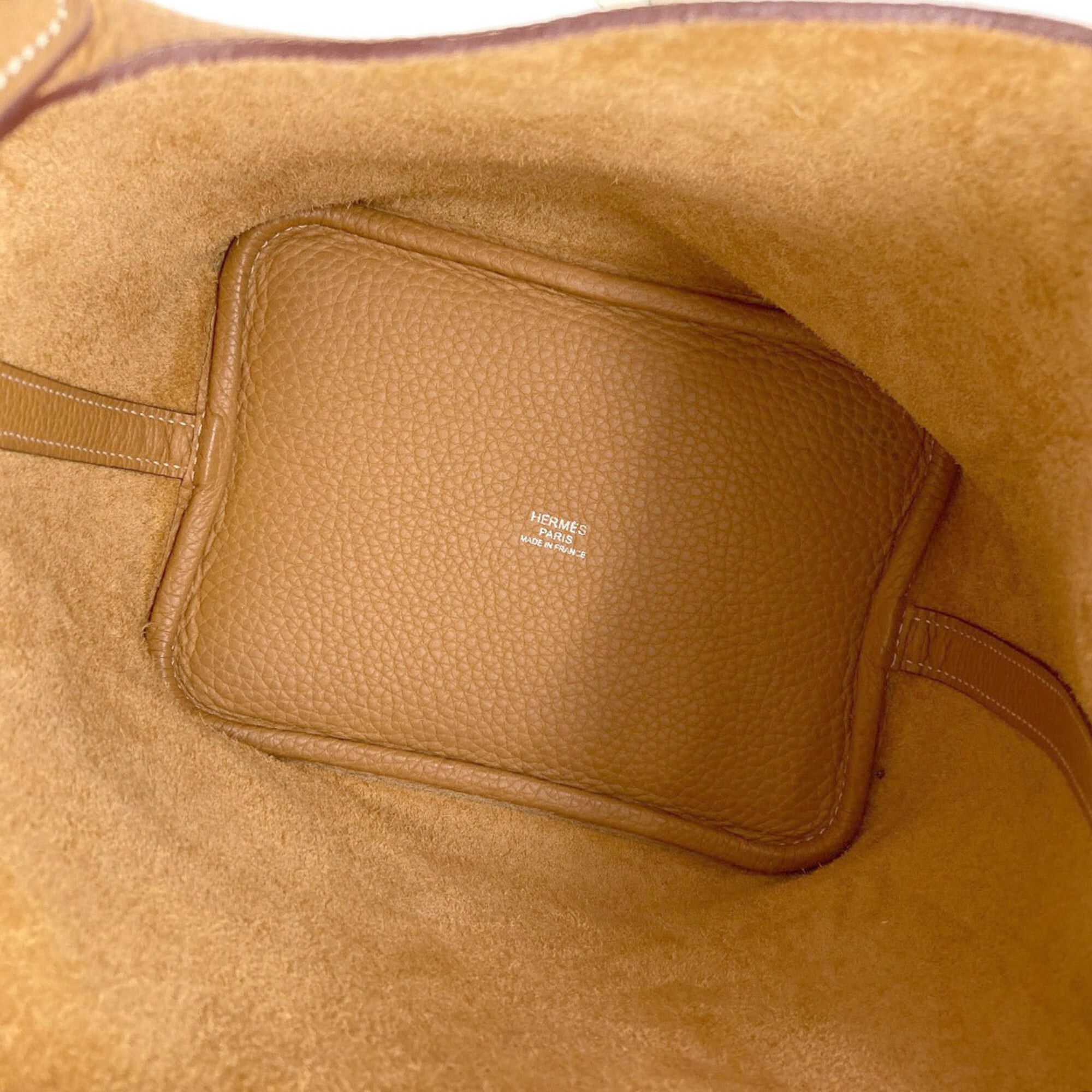 Hermes Hermes Picotin Lock PM Camel Handbag with Silver Hardware, Taurillon Leather, Women's Size ONE SIZE - 5 Thumbnail