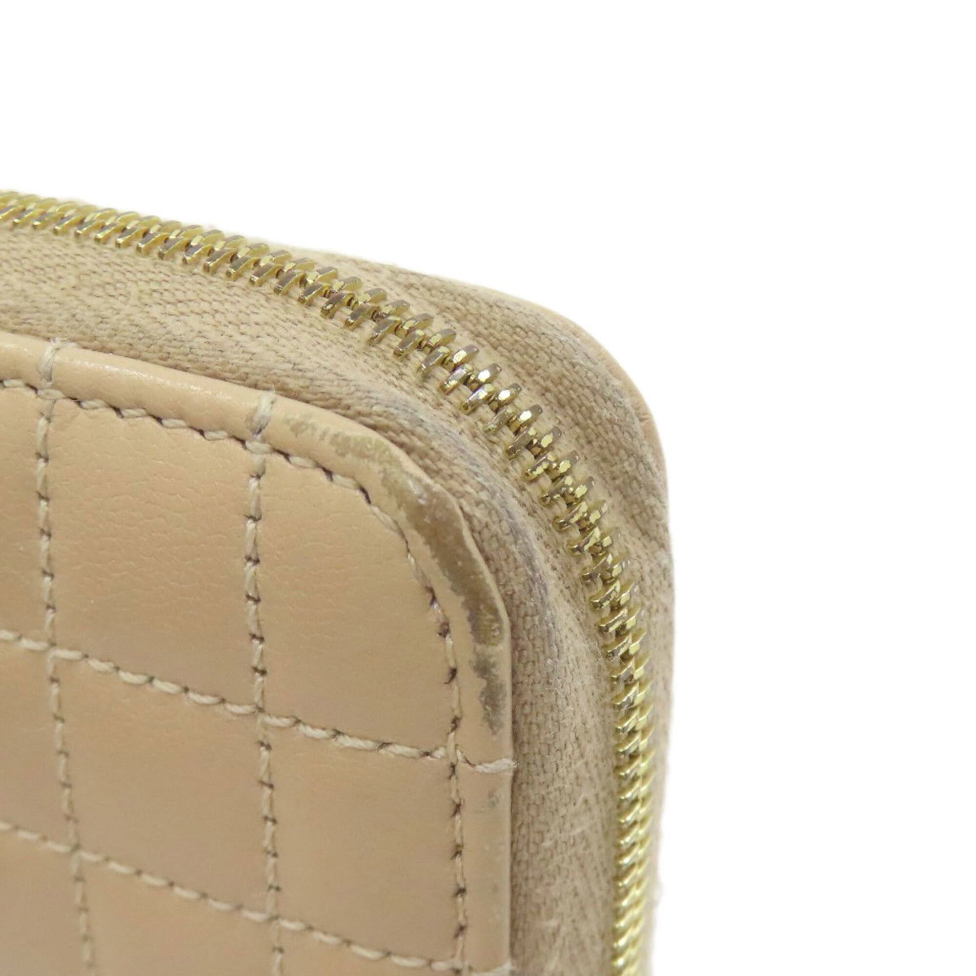 Celine Celine Round Zipper Quilted Leather Long Wallet for Women Size ONE SIZE - 19 Thumbnail