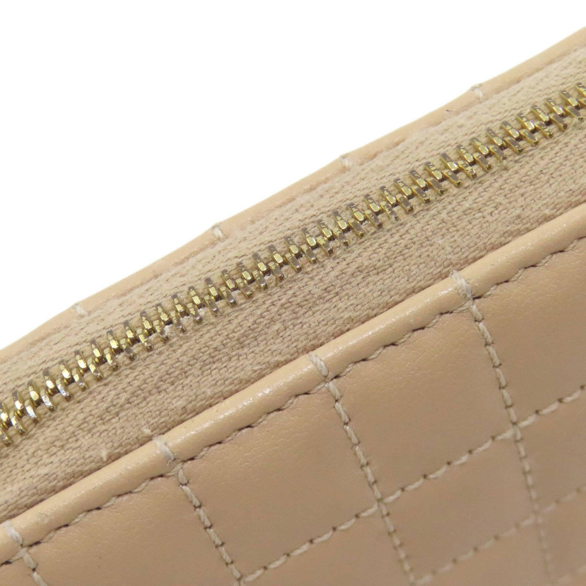 Celine Celine Round Zipper Quilted Leather Long Wallet for Women Size ONE SIZE - 14 Thumbnail