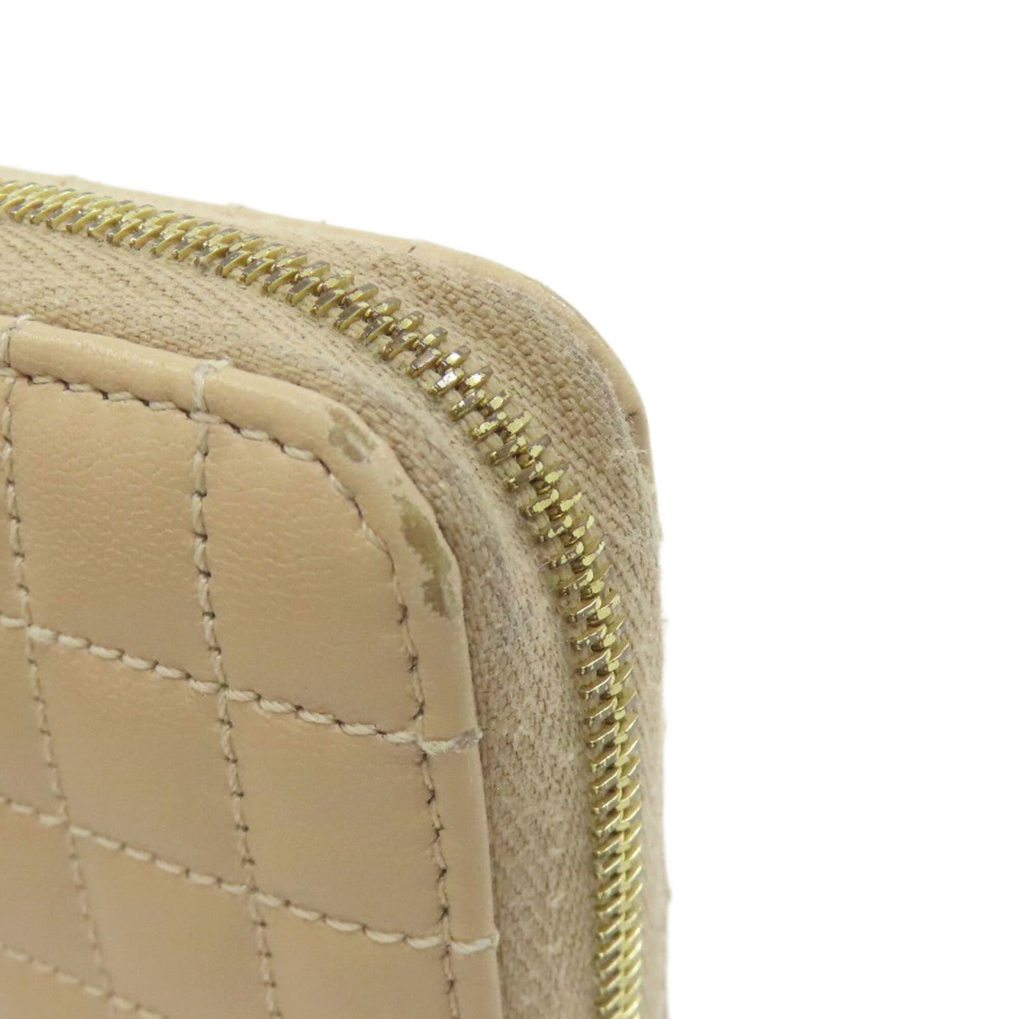 Celine Celine Round Zipper Quilted Leather Long Wallet for Women Size ONE SIZE - 20 Thumbnail