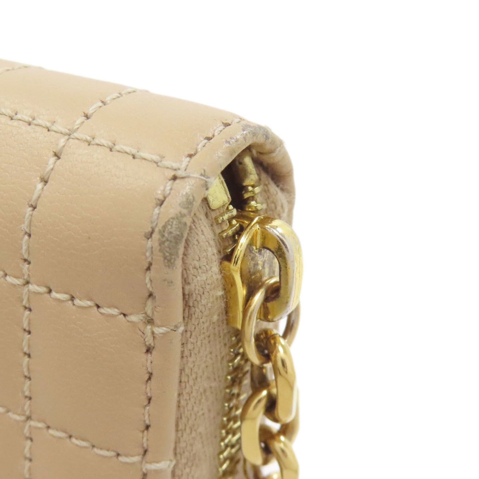 Celine Celine Round Zipper Quilted Leather Long Wallet for Women Size ONE SIZE - 21 Thumbnail
