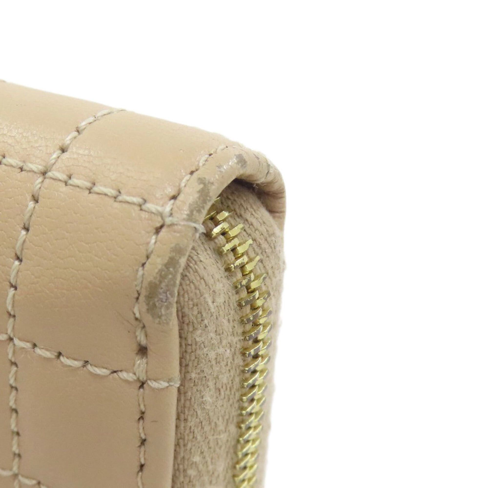 Celine Celine Round Zipper Quilted Leather Long Wallet for Women Size ONE SIZE - 22 Thumbnail
