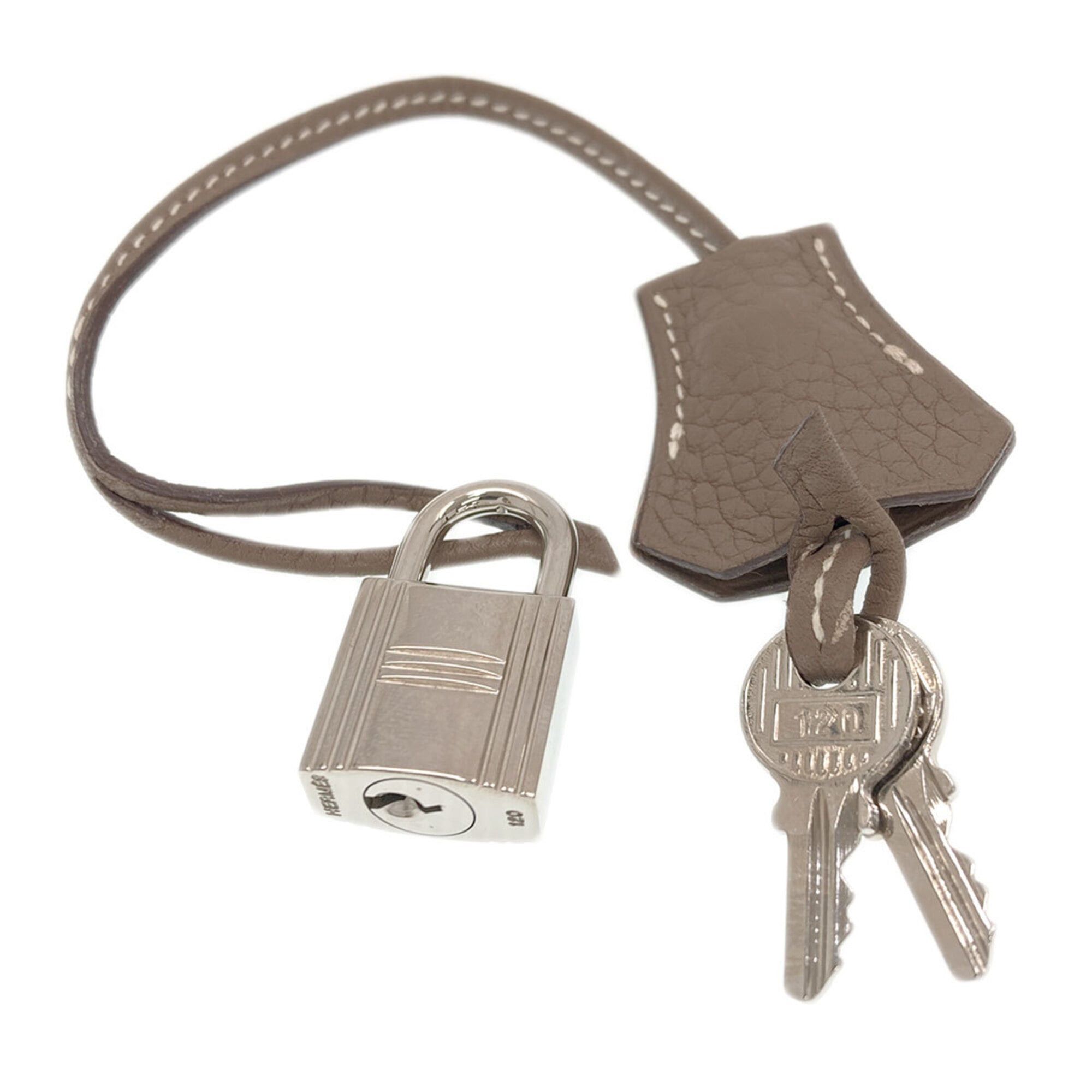 Hermes Hermes Bolide 31 Etoupe Silver Hardware Handbag, Taurillon Leather, Women's Size ONE SIZE - 8 Thumbnail