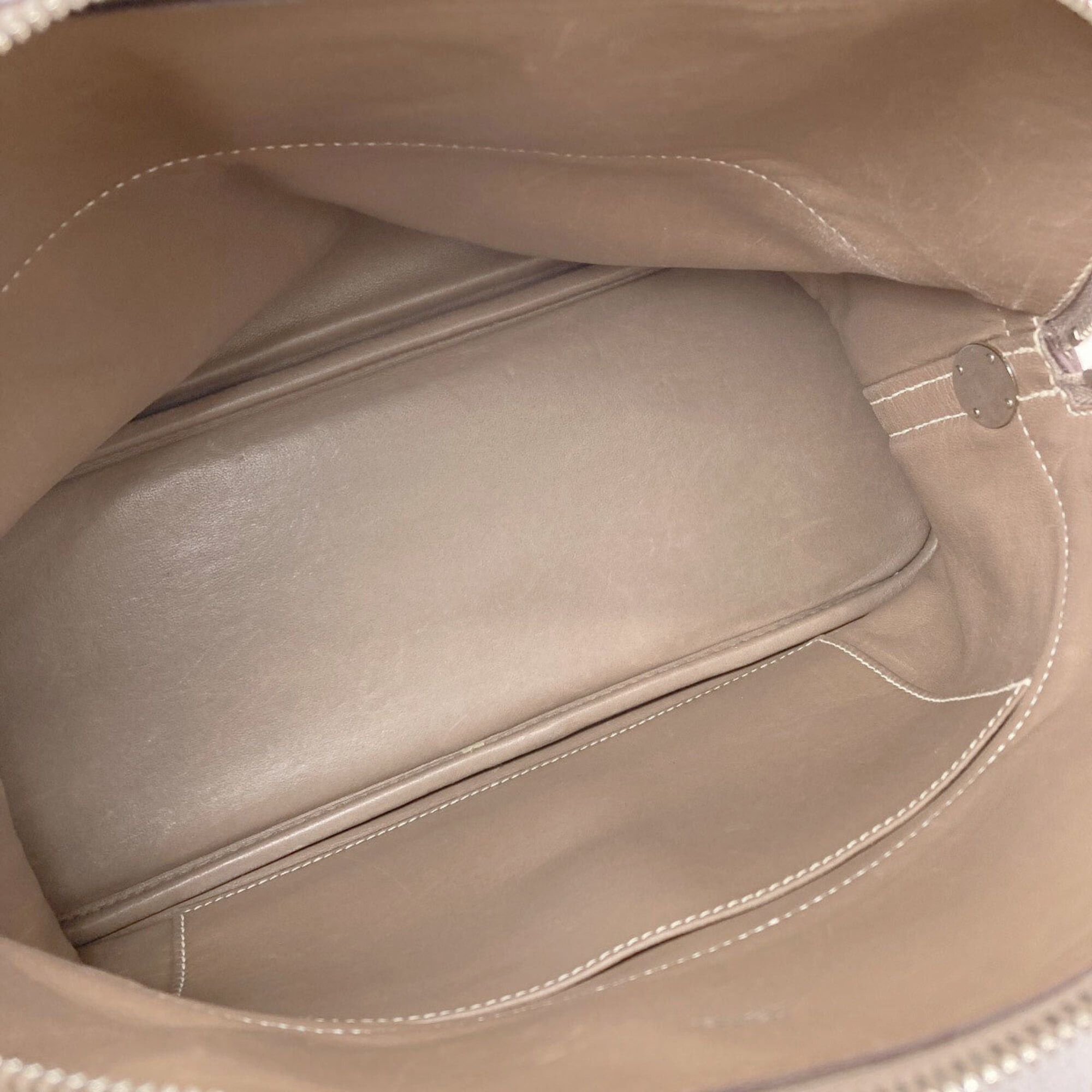 Hermes Hermes Bolide 31 Etoupe Silver Hardware Handbag, Taurillon Leather, Women's Size ONE SIZE - 5 Thumbnail