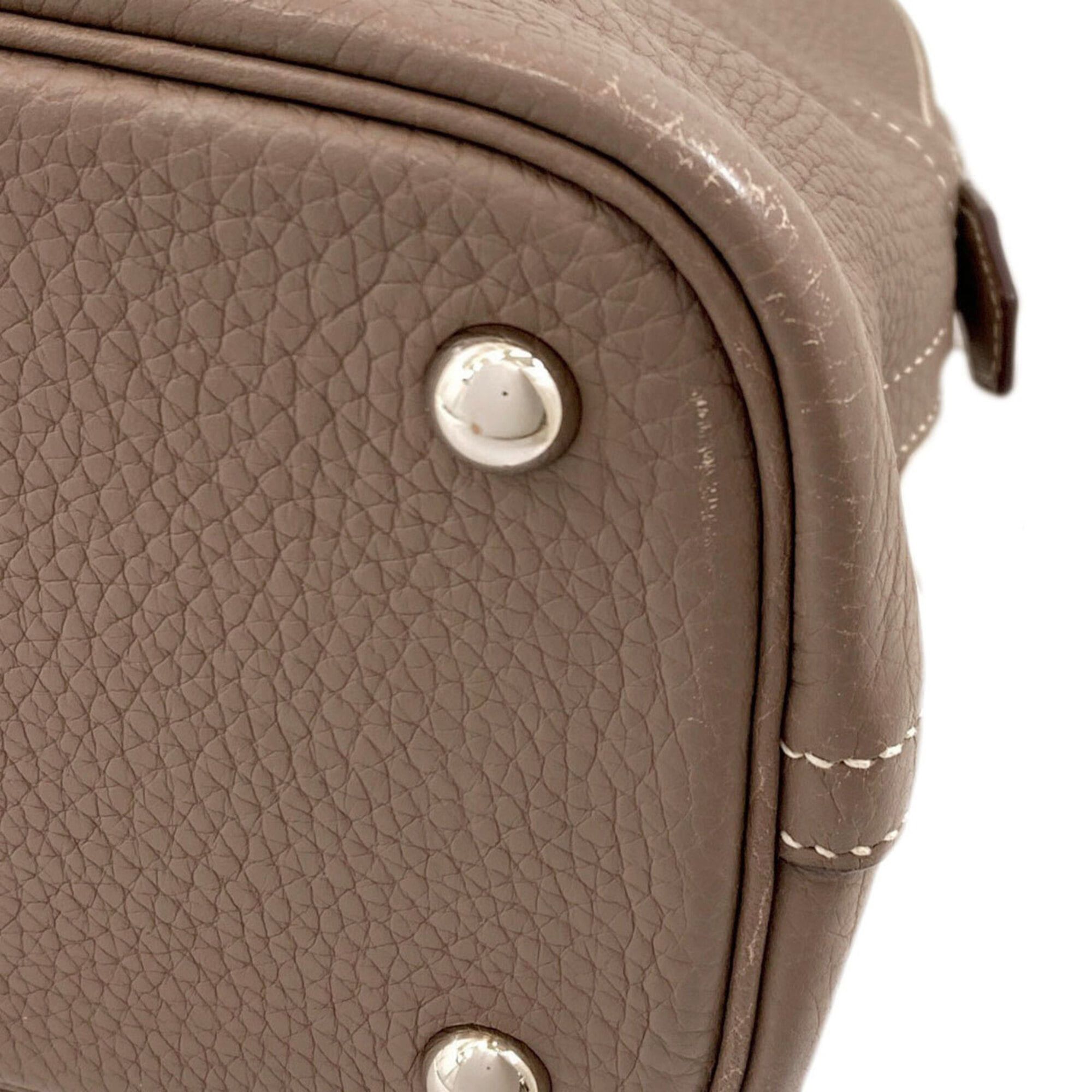 Hermes Hermes Bolide 31 Etoupe Silver Hardware Handbag, Taurillon Leather, Women's Size ONE SIZE - 22 Thumbnail