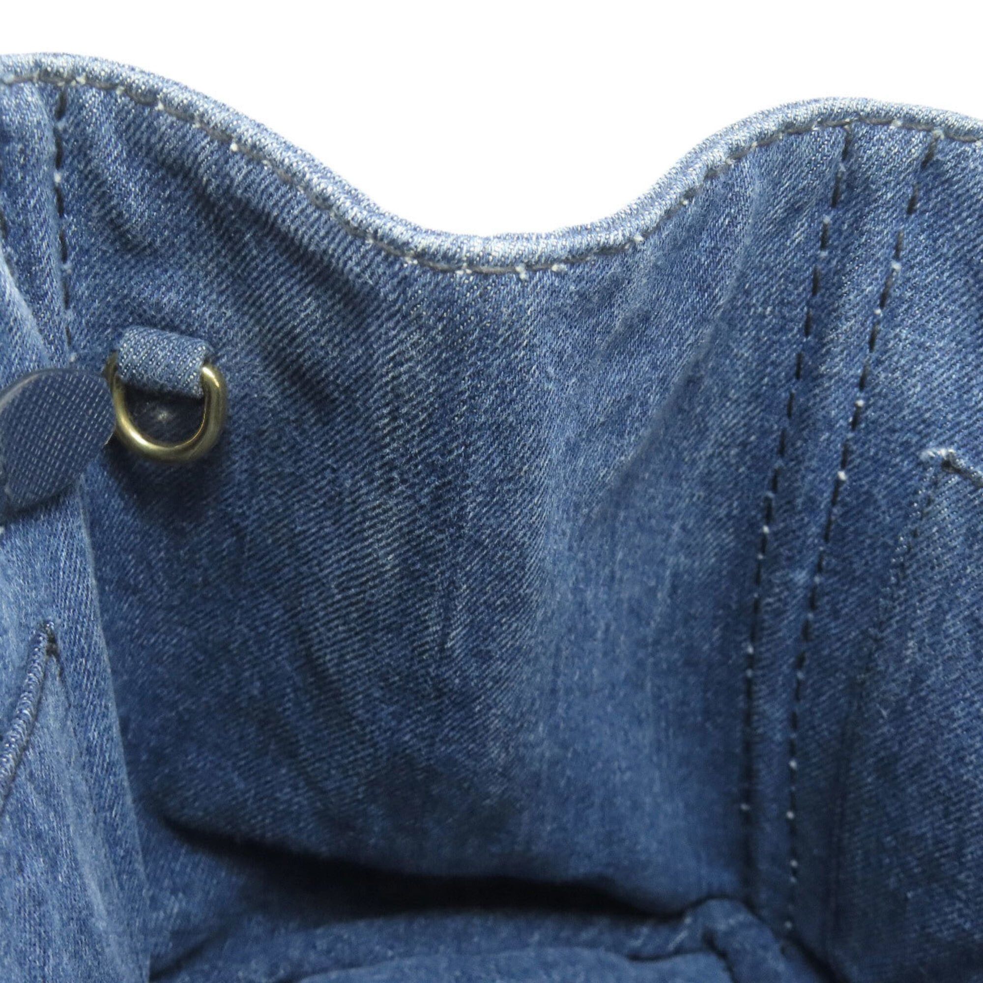 Prada Prada Canapa Mini 2-Way Handbag, Denim, Women's Size ONE SIZE - 12 Thumbnail
