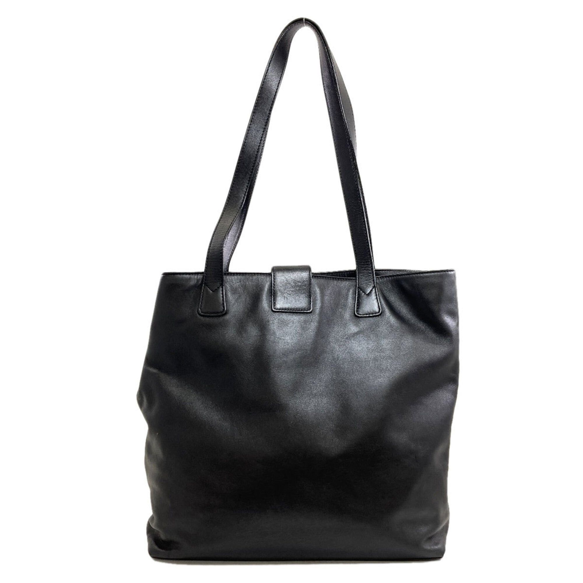 Chanel Chanel Logo Tote Bag, Calfskin, Women's Size ONE SIZE - 2 Thumbnail