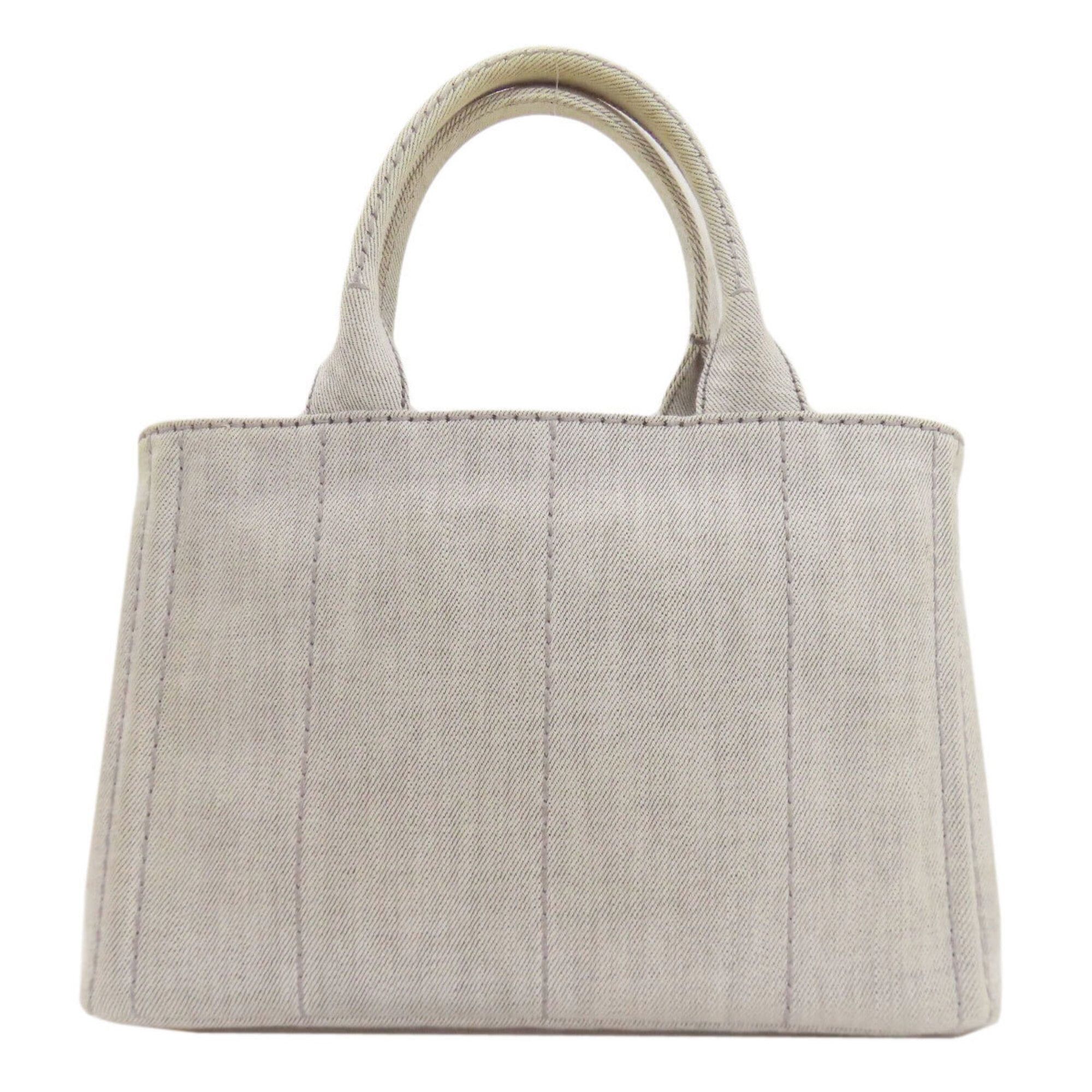 Prada Prada Canapa Mini 2-Way Handbag, Denim, Women's Size ONE SIZE - 2 Thumbnail