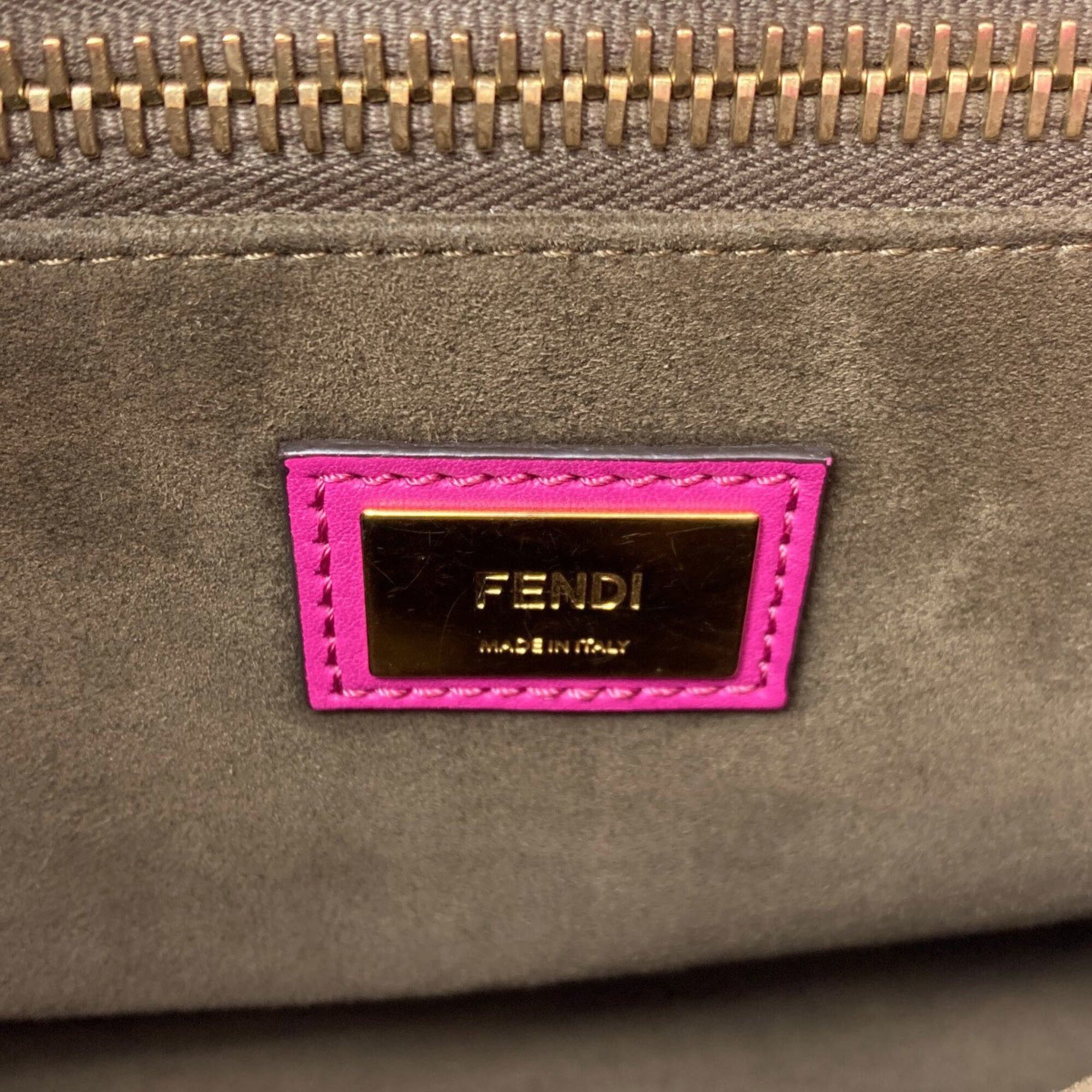 Fendi Fendi Peekaboo 2-Way Handbag, Calfskin, Women's Size ONE SIZE - 7 Thumbnail