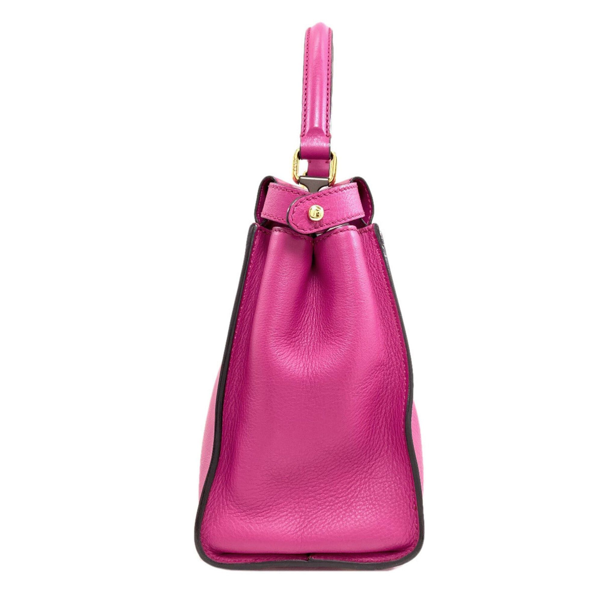 Fendi Fendi Peekaboo 2-Way Handbag, Calfskin, Women's Size ONE SIZE - 3 Thumbnail