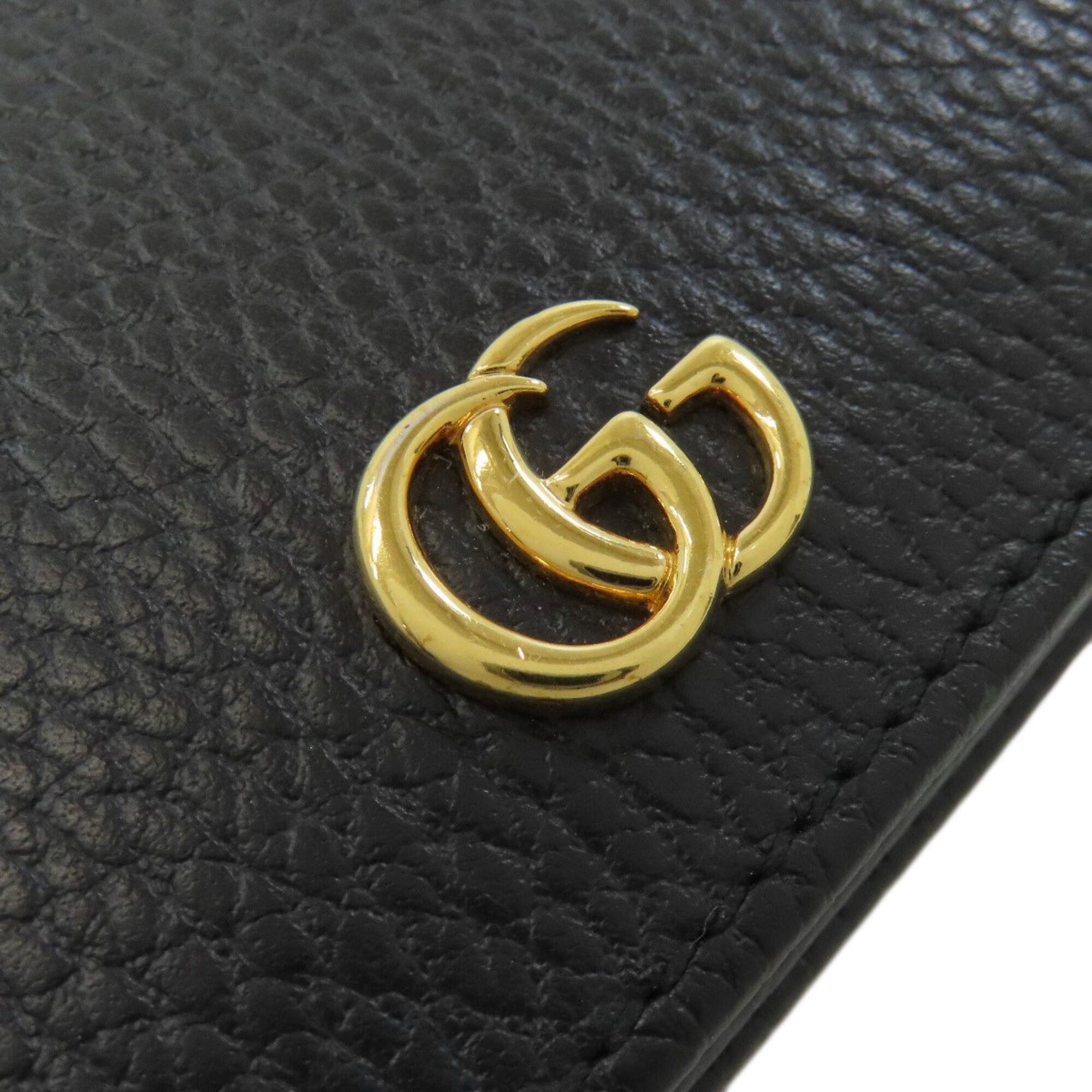 Gucci Gucci 456126 GG Marmont Double G Bi-fold Wallet, Leather, Women's Size ONE SIZE - 12 Thumbnail