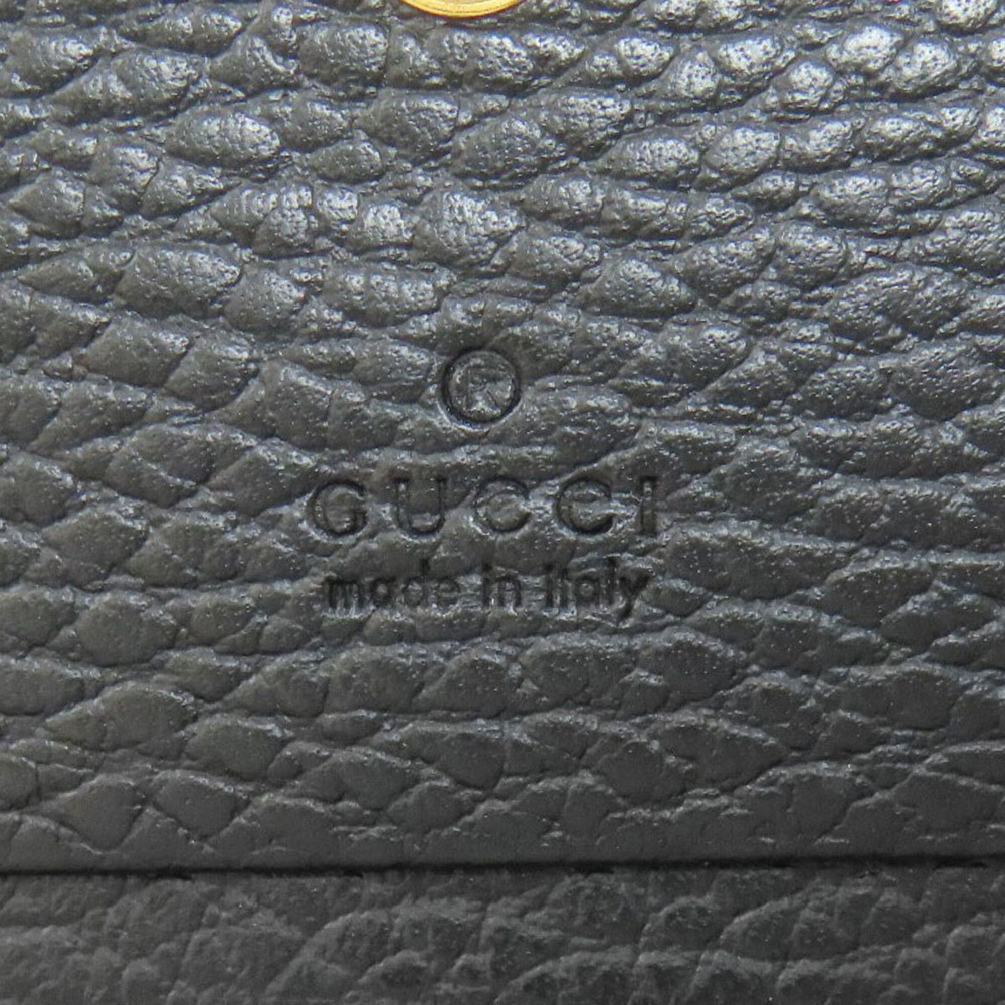 Gucci Gucci 456126 GG Marmont Double G Bi-fold Wallet, Leather, Women's Size ONE SIZE - 8 Thumbnail