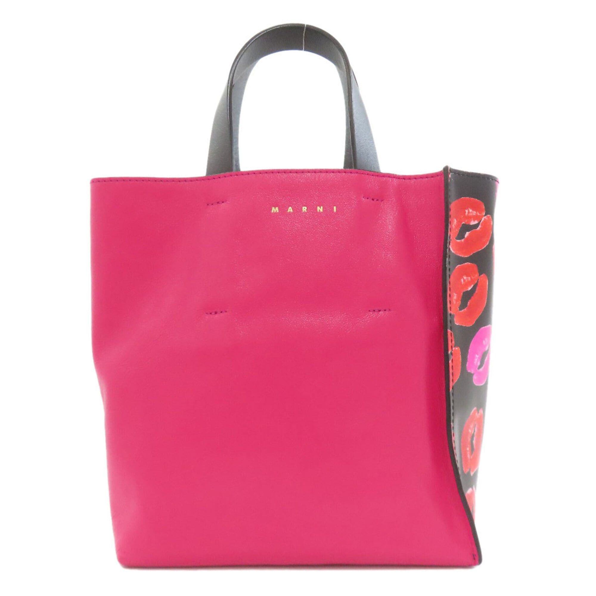 Marni Marni Museo Lip Pattern 2-Way Leather Handbag for Women Size ONE SIZE - 2 Thumbnail