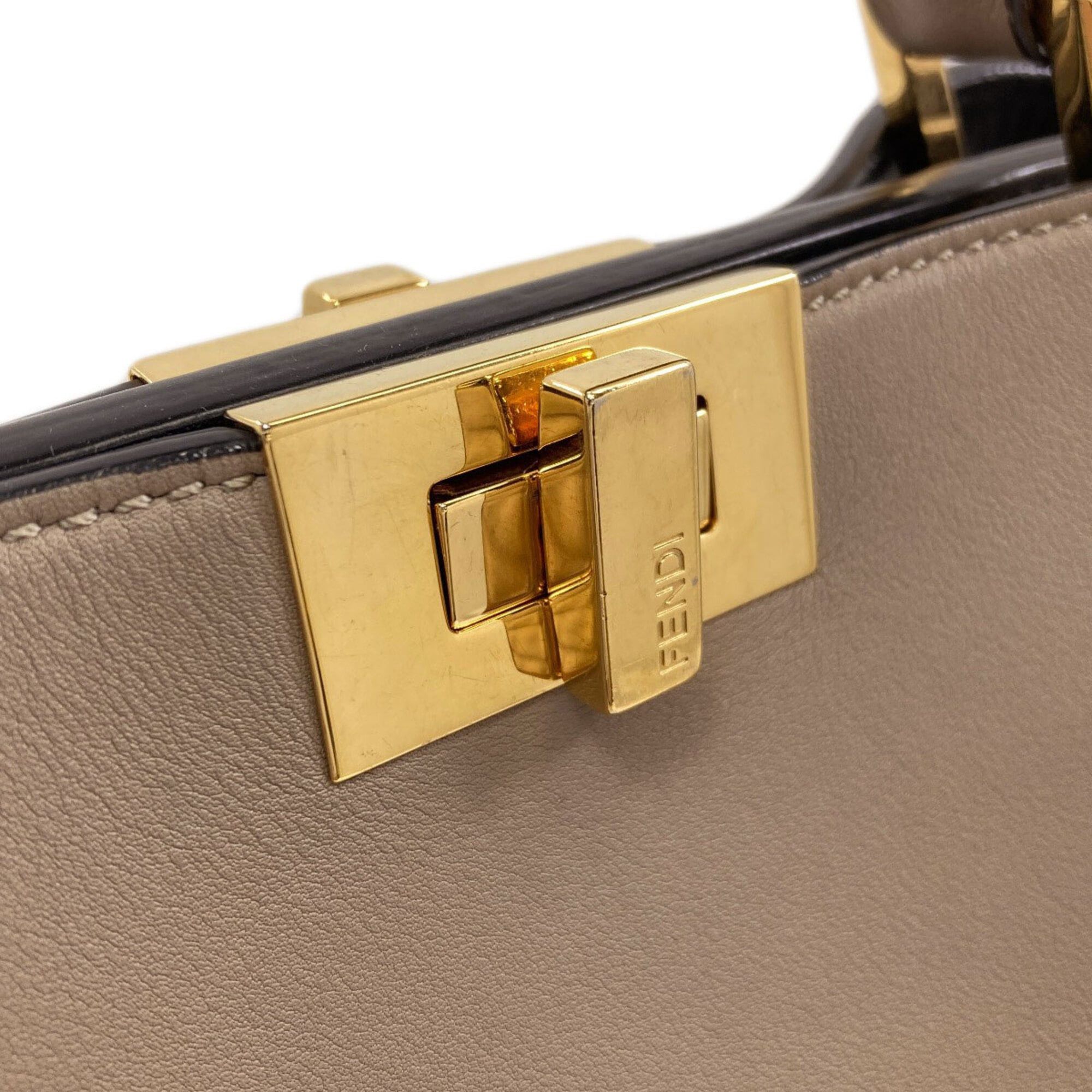 Fendi Fendi Peekaboo Essentially 2-Way Handbag, Calfskin, Women's Size ONE SIZE - 19 Thumbnail