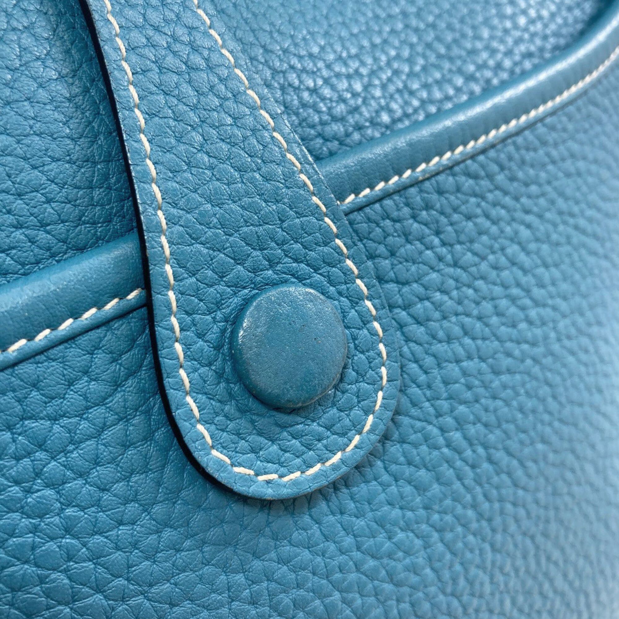 Hermes Hermes Evelyne 3 PM Blue Jean Shoulder Bag with Silver Hardware, Taurillon Leather, Women's Size ONE SIZE - 13 Thumbnail
