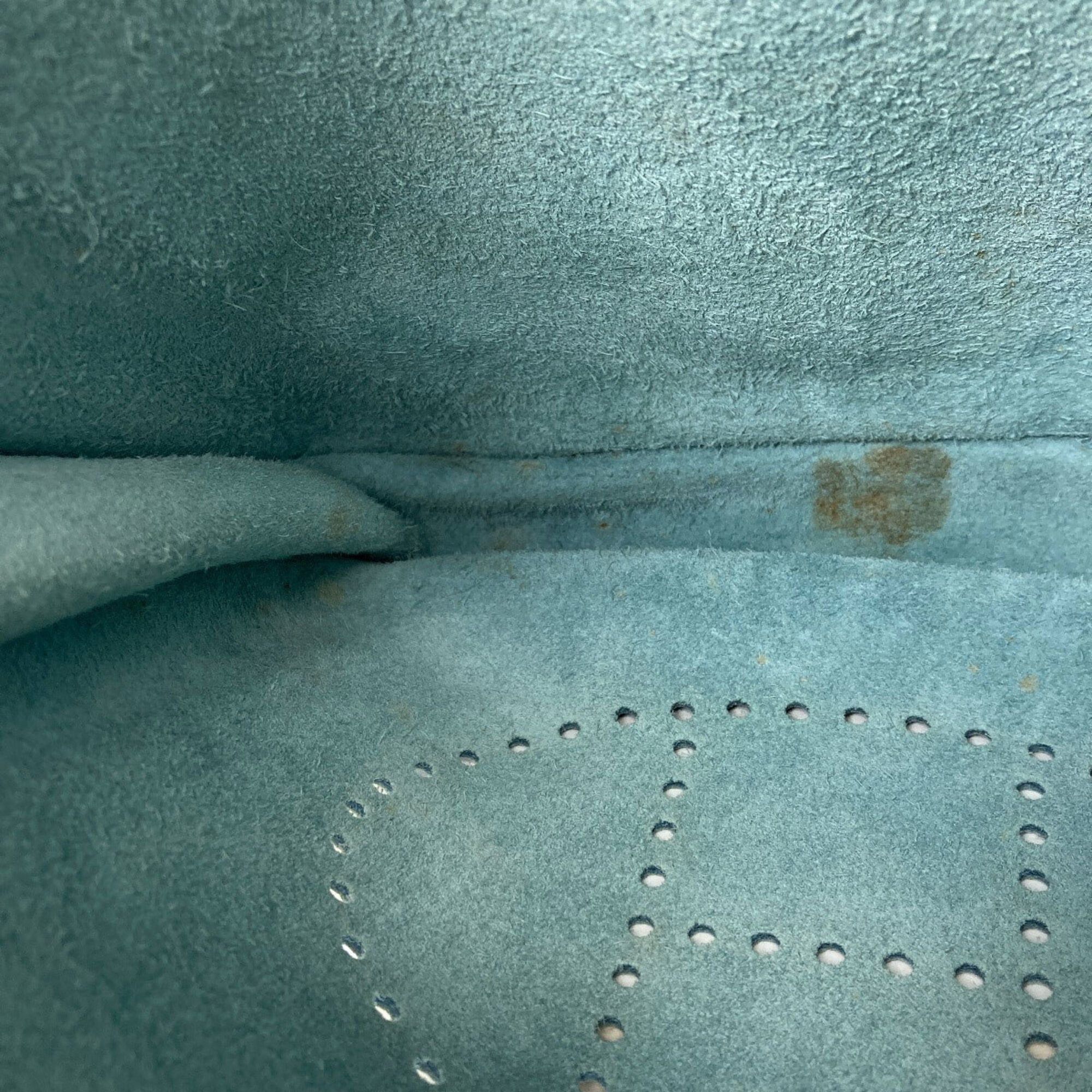 Hermes Hermes Evelyne 3 PM Blue Jean Shoulder Bag with Silver Hardware, Taurillon Leather, Women's Size ONE SIZE - 9 Thumbnail