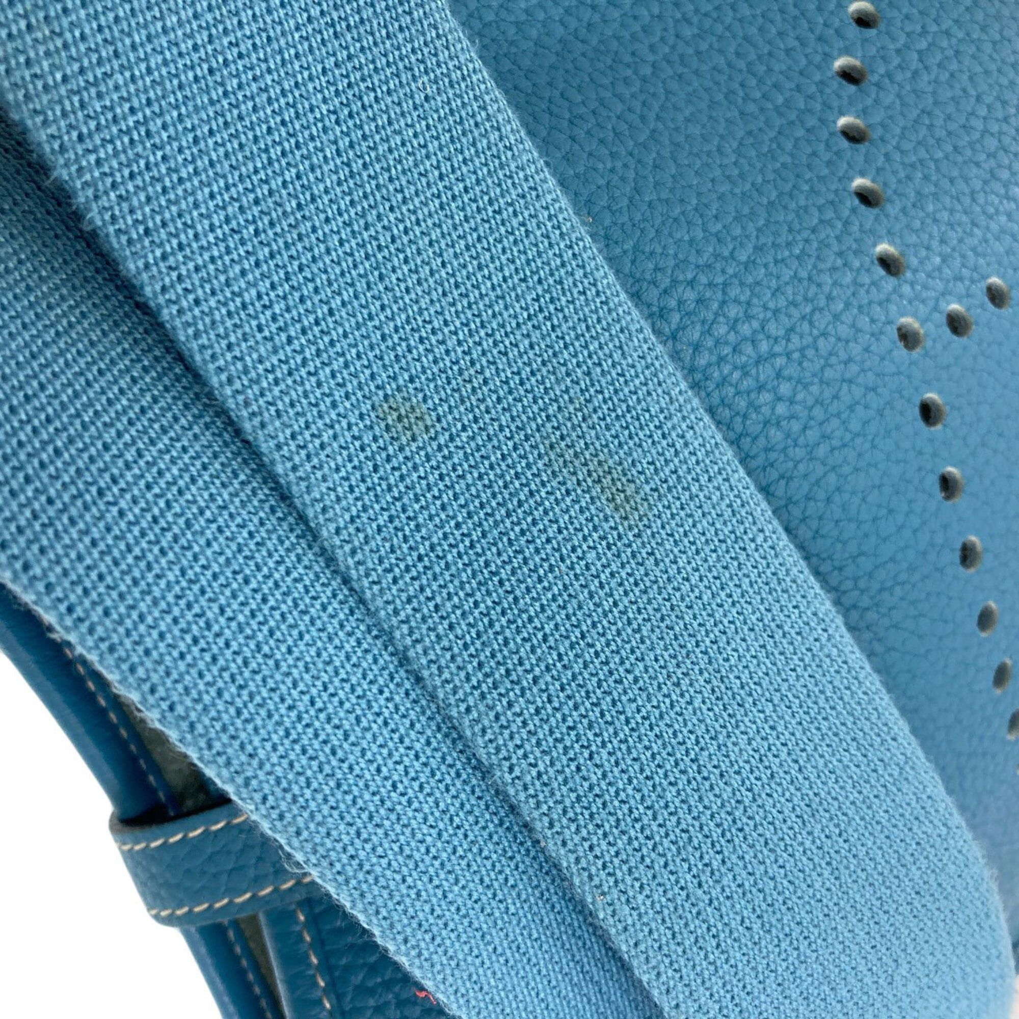 Hermes Hermes Evelyne 3 PM Blue Jean Shoulder Bag with Silver Hardware, Taurillon Leather, Women's Size ONE SIZE - 16 Thumbnail
