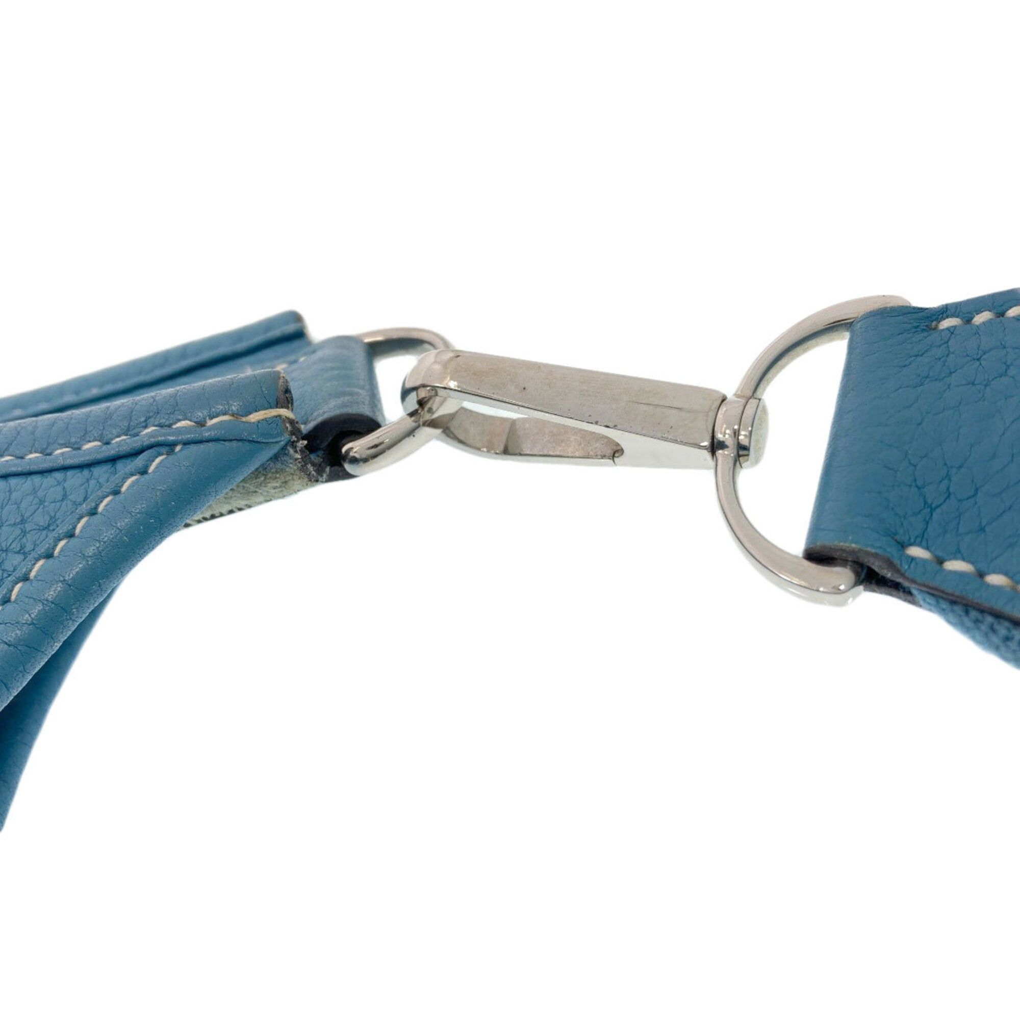 Hermes Hermes Evelyne 3 PM Blue Jean Shoulder Bag with Silver Hardware, Taurillon Leather, Women's Size ONE SIZE - 15 Thumbnail