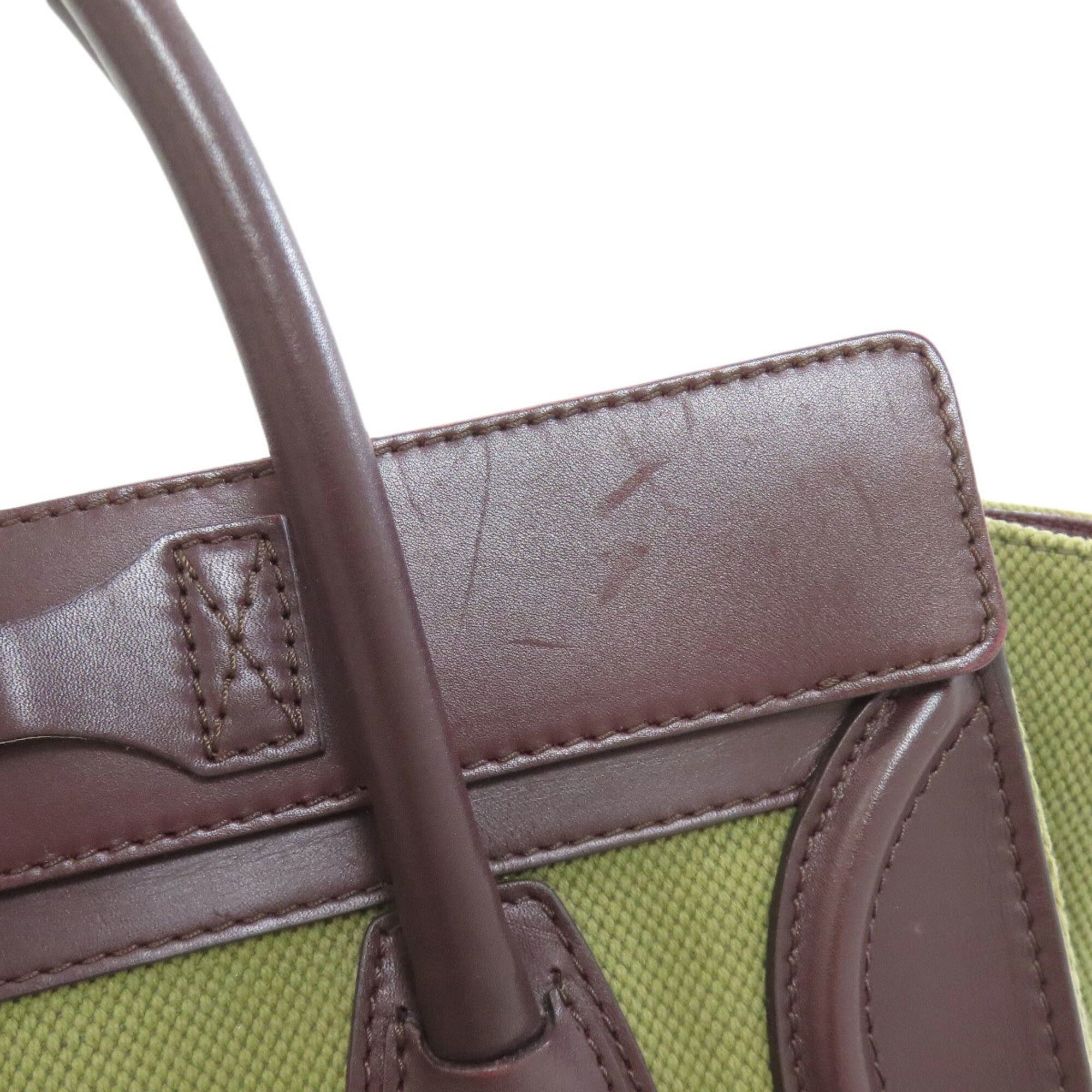 Celine Celine Luggage Micro Handbag, Canvas/Leather, Women's Size ONE SIZE - 16 Thumbnail