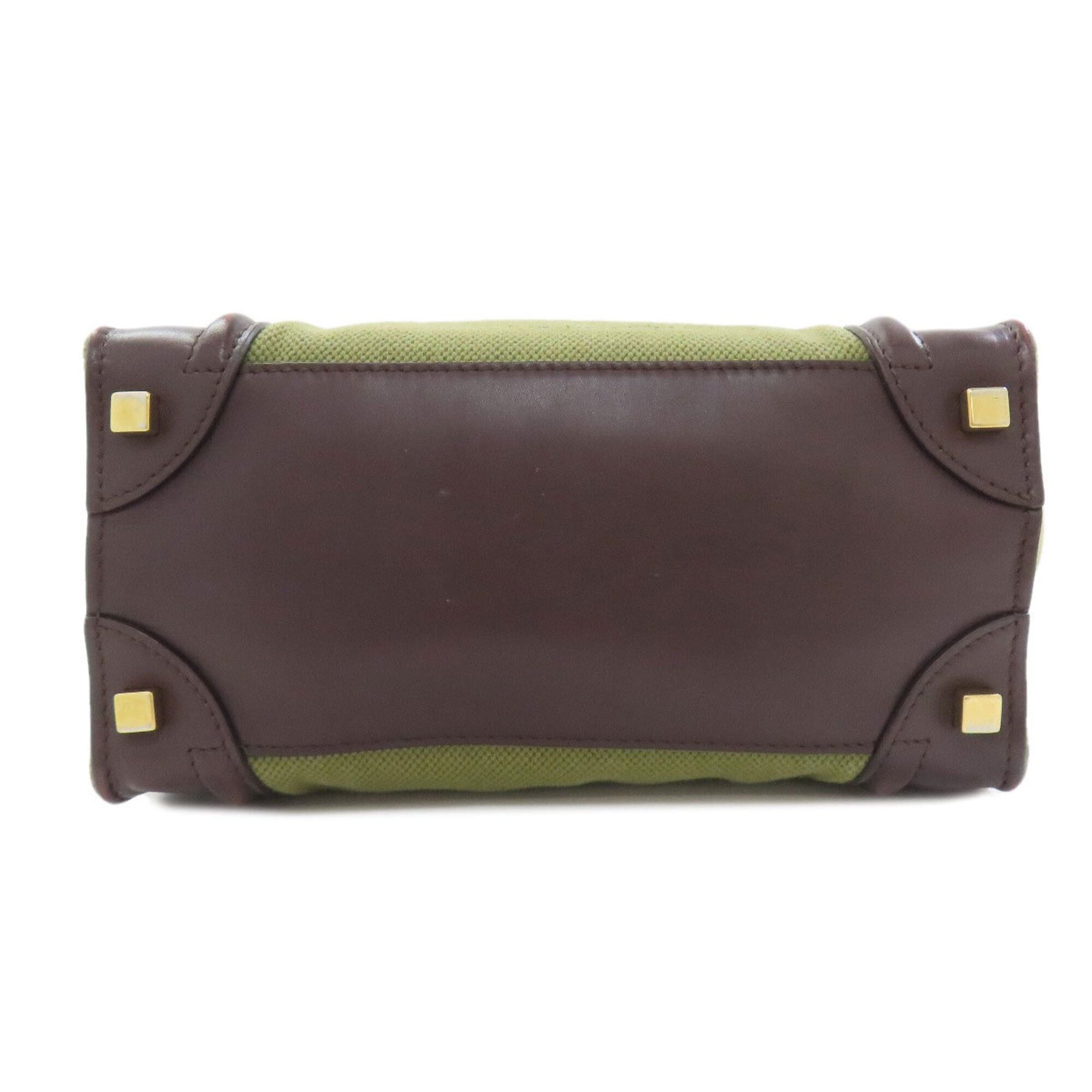 Celine Celine Luggage Micro Handbag, Canvas/Leather, Women's Size ONE SIZE - 4 Thumbnail