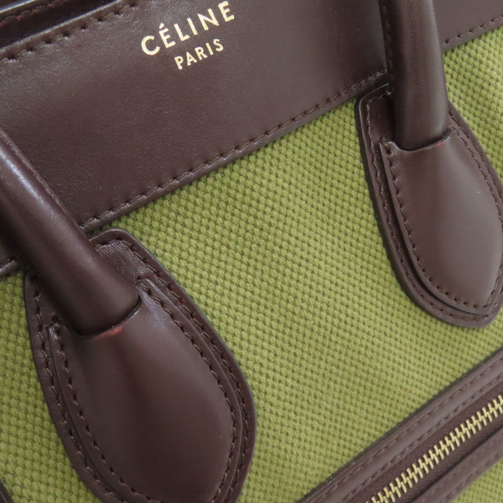 Celine Celine Luggage Micro Handbag, Canvas/Leather, Women's Size ONE SIZE - 15 Thumbnail