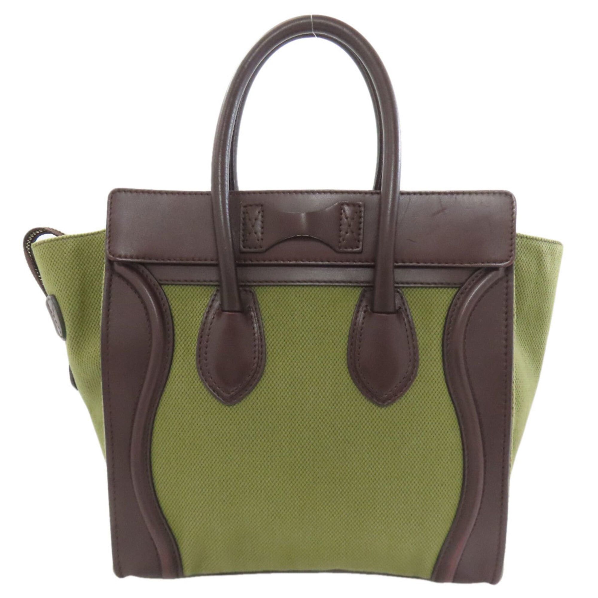 Celine Celine Luggage Micro Handbag, Canvas/Leather, Women's Size ONE SIZE - 2 Thumbnail