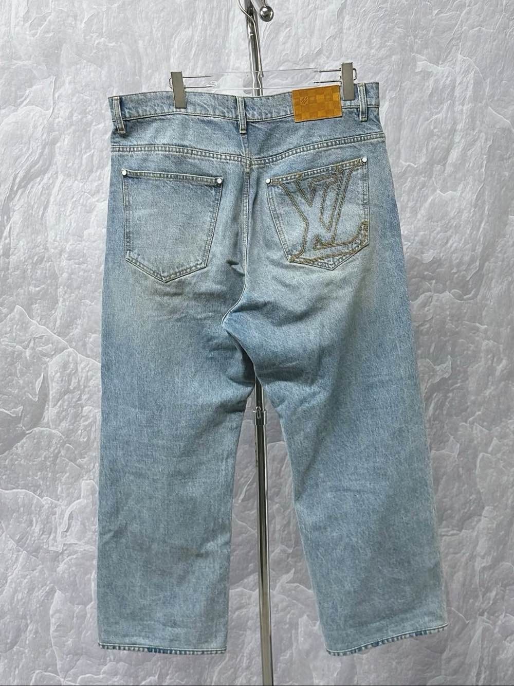 Louis Vuitton Louis Vuitton Staples Edition Denim Jeans Size 36 Size US 36 / EU 52 - 2 Thumbnail