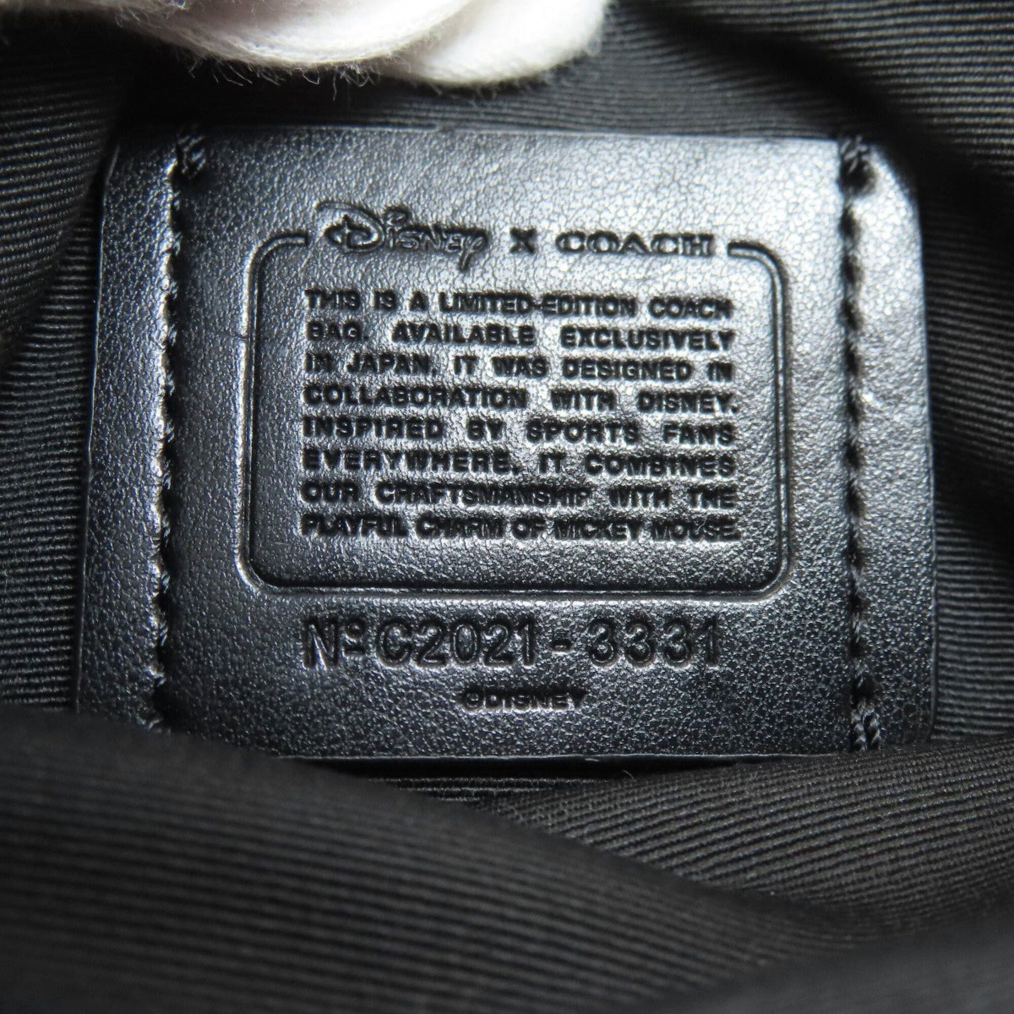 Coach Coach C2021 Mickey Mouse Collaboration Signature Shoulder Bag, Leather, Women's Size ONE SIZE - 6 Thumbnail