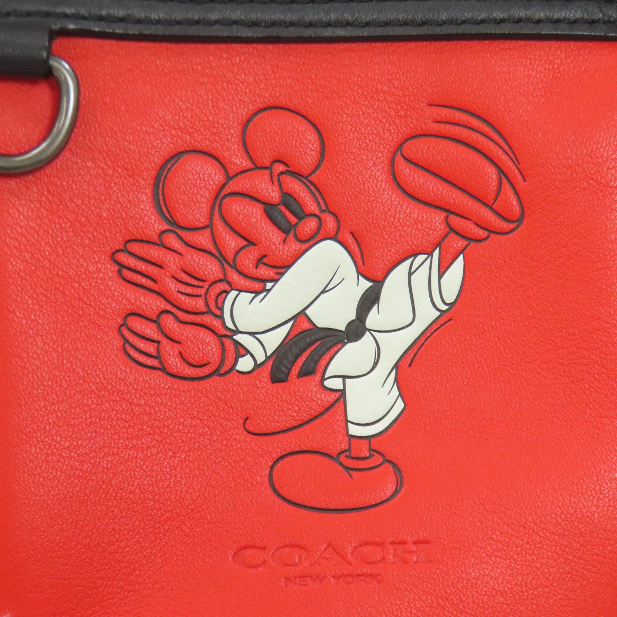 Coach Coach C2021 Mickey Mouse Collaboration Signature Shoulder Bag, Leather, Women's Size ONE SIZE - 10 Thumbnail