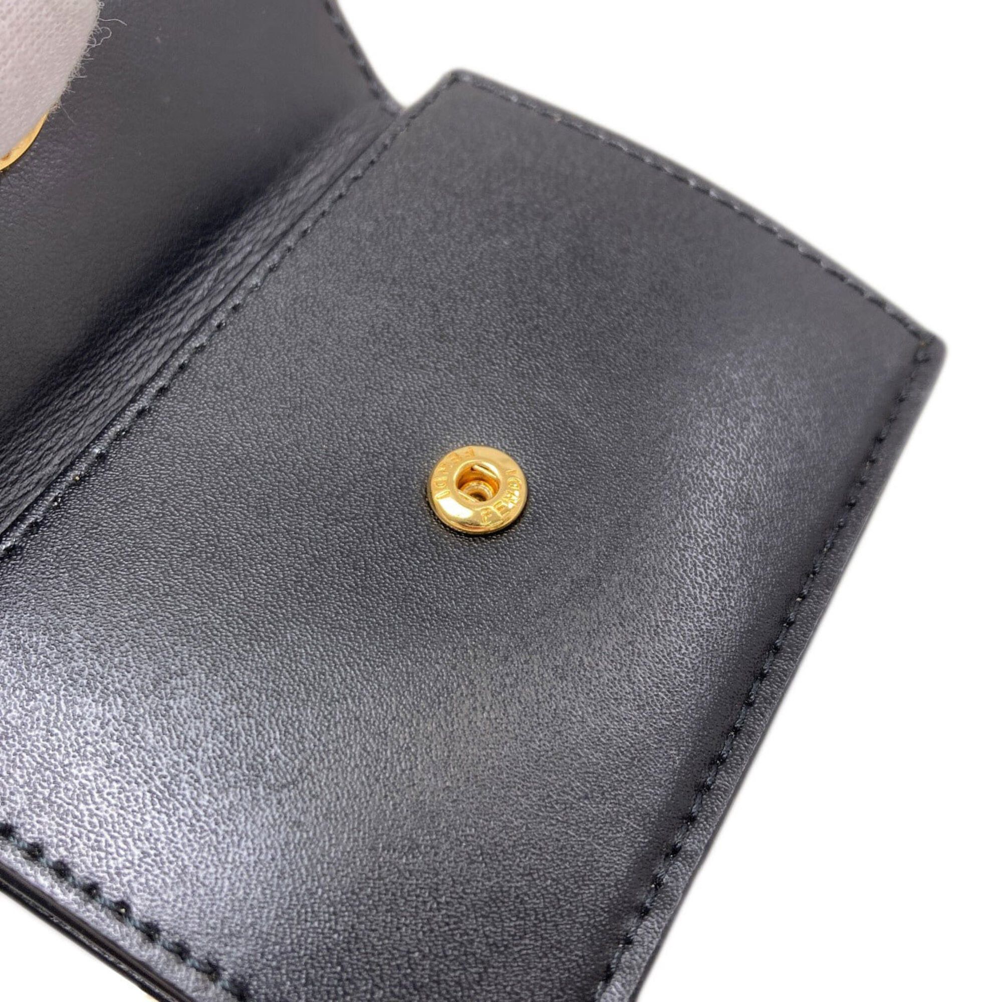 Fendi Fendi F is Micro Trifold Wallet, Bi-fold Calfskin, Women's Size ONE SIZE - 12 Thumbnail