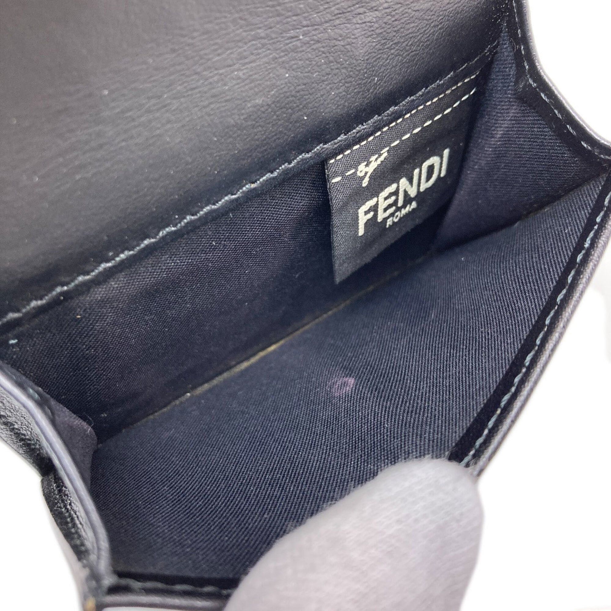 Fendi Fendi F is Micro Trifold Wallet, Bi-fold Calfskin, Women's Size ONE SIZE - 5 Thumbnail