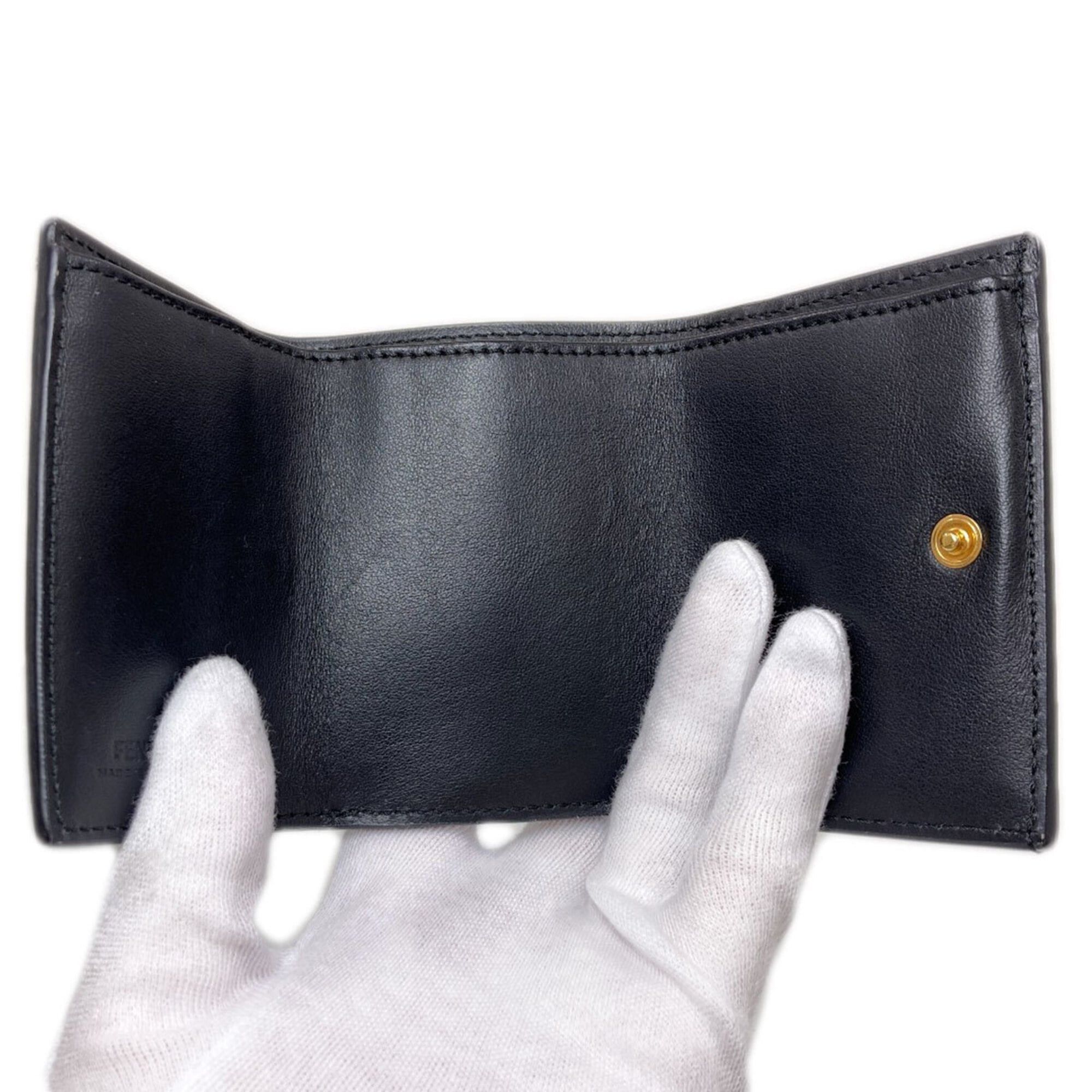Fendi Fendi F is Micro Trifold Wallet, Bi-fold Calfskin, Women's Size ONE SIZE - 4 Thumbnail