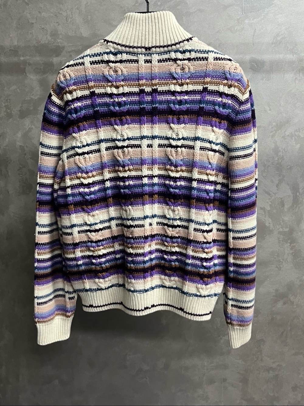 Louis Vuitton Louis Vuitton Striped Zip Cardigan Size XS Size US XS / EU 42 / 0 - 2 Thumbnail