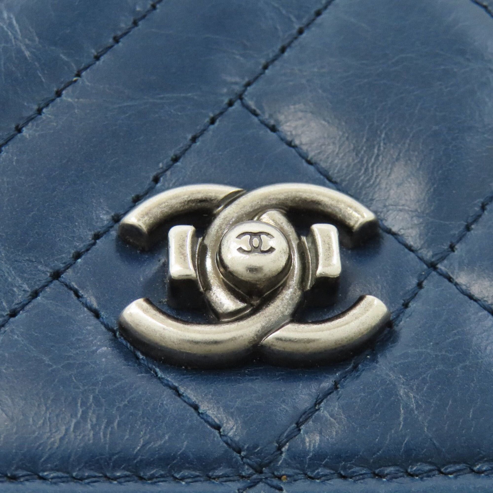 Chanel Chanel Coco Mark Matelassé Long Wallet with Silver Hardware, Lambskin, Women's Size ONE SIZE - 17 Thumbnail