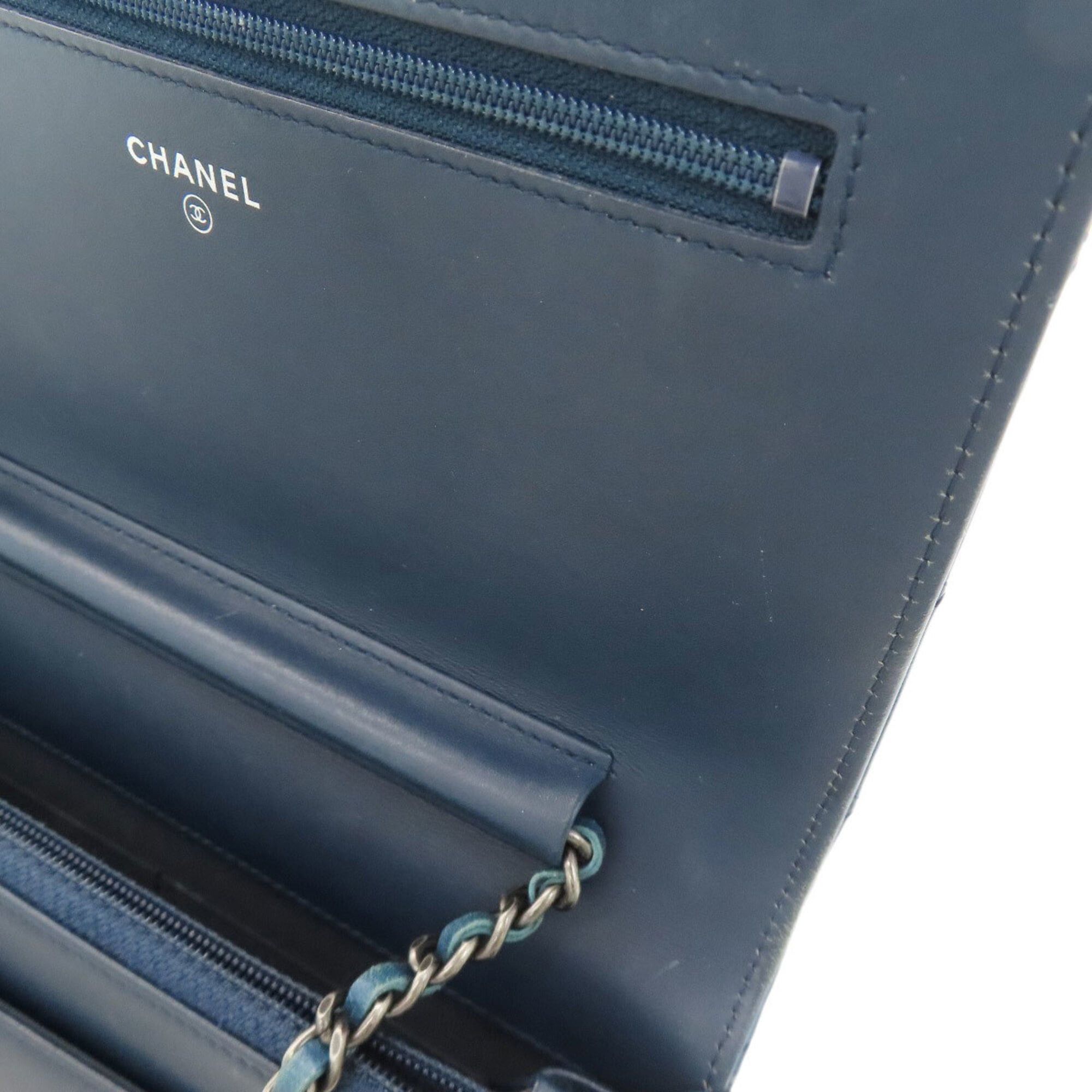 Chanel Chanel Coco Mark Matelassé Long Wallet with Silver Hardware, Lambskin, Women's Size ONE SIZE - 16 Thumbnail