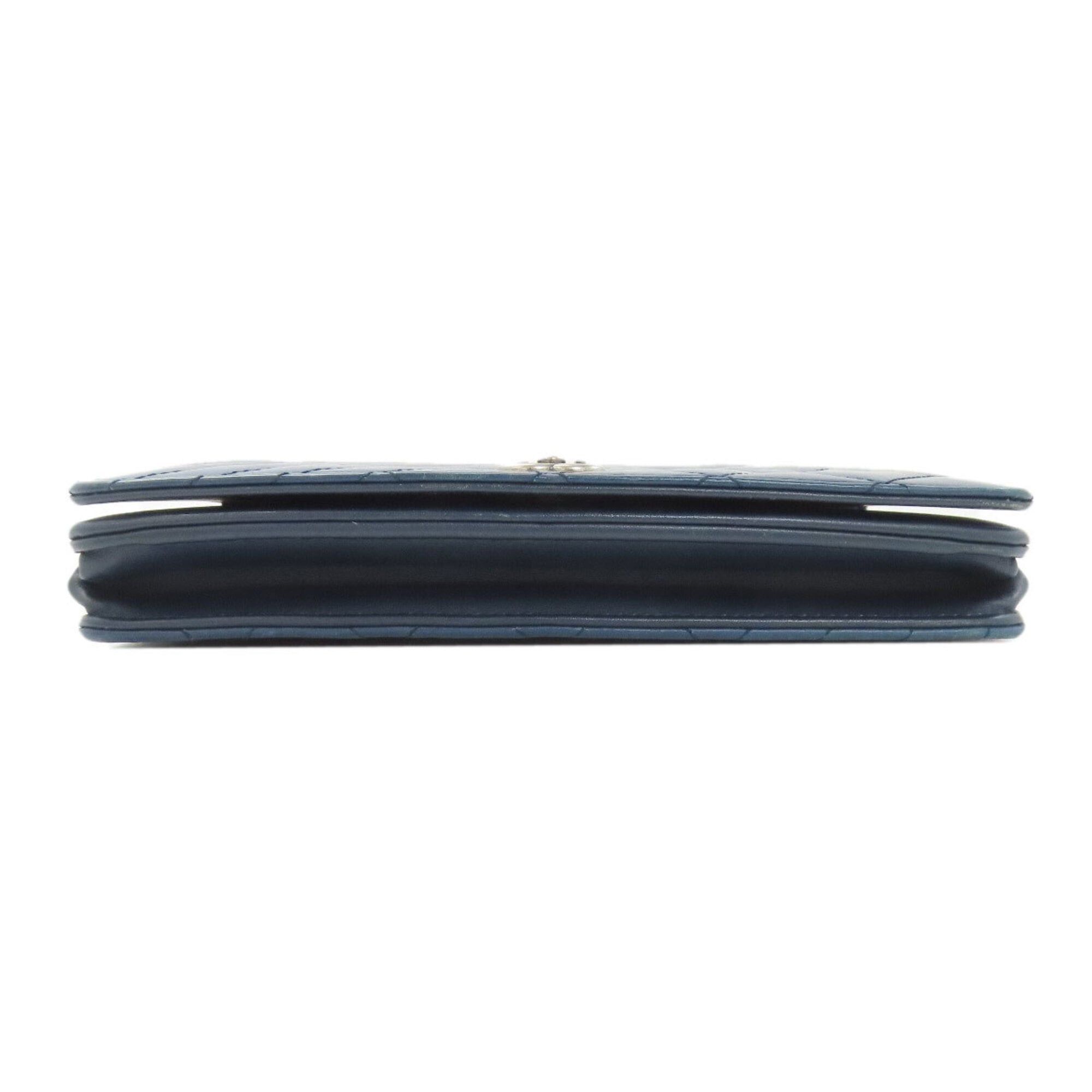 Chanel Chanel Coco Mark Matelassé Long Wallet with Silver Hardware, Lambskin, Women's Size ONE SIZE - 4 Thumbnail