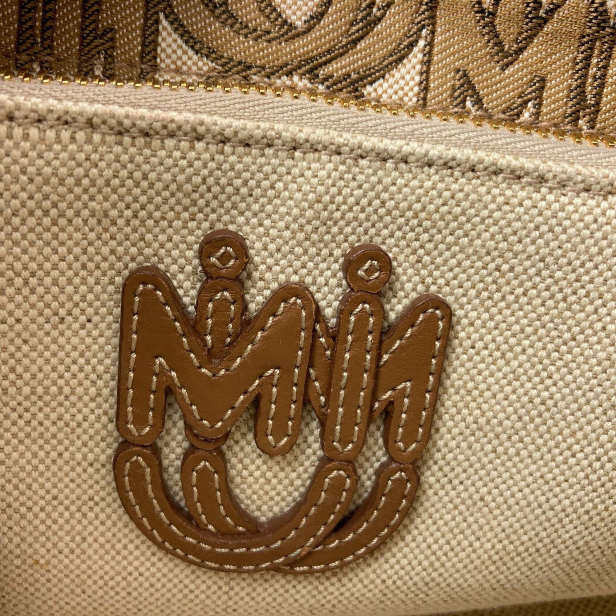 Miu Miu Miu Miu Miu Logo Motif 2-Way Handbag, Canvas, Women's Size ONE SIZE - 6 Thumbnail