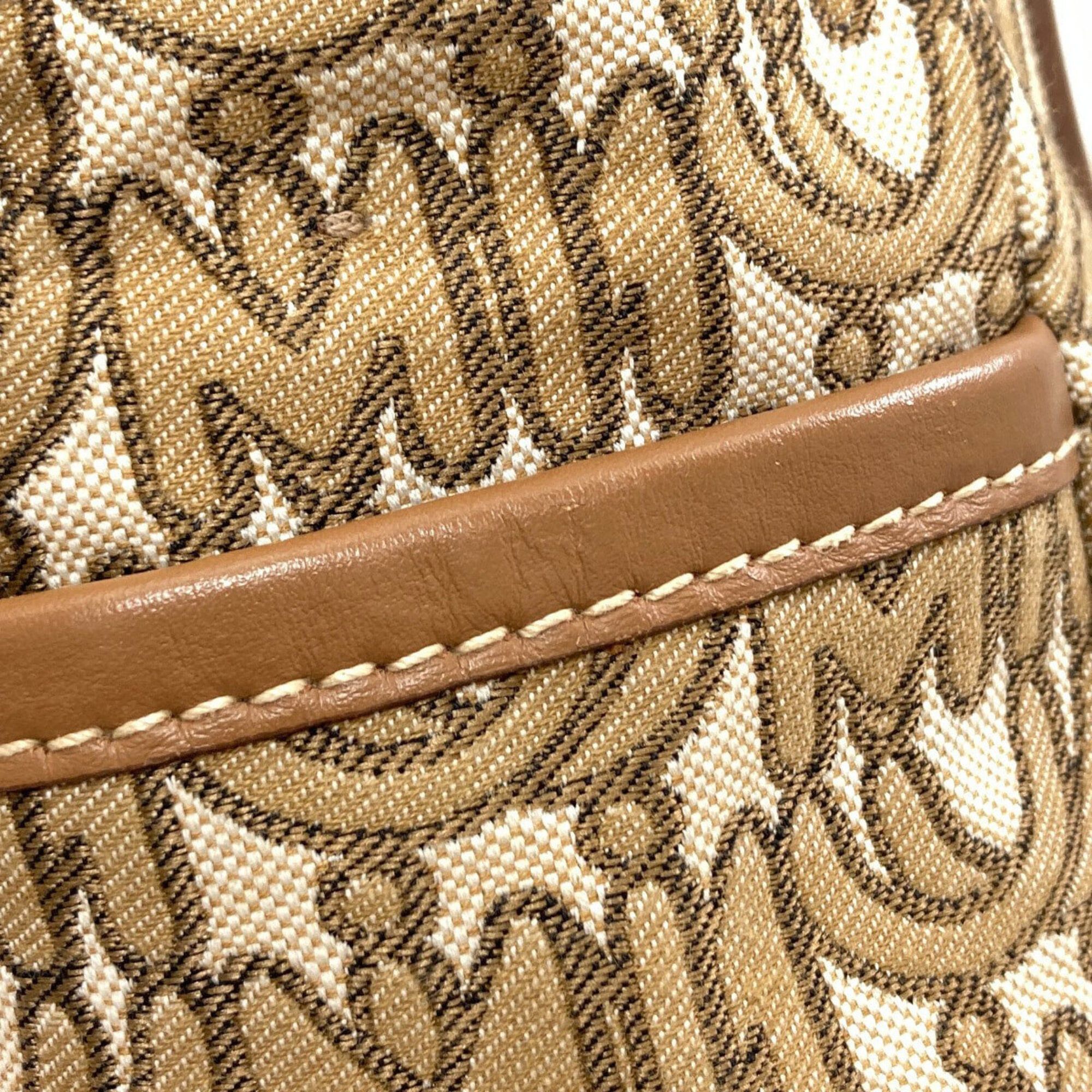Miu Miu Miu Miu Miu Logo Motif 2-Way Handbag, Canvas, Women's Size ONE SIZE - 13 Thumbnail
