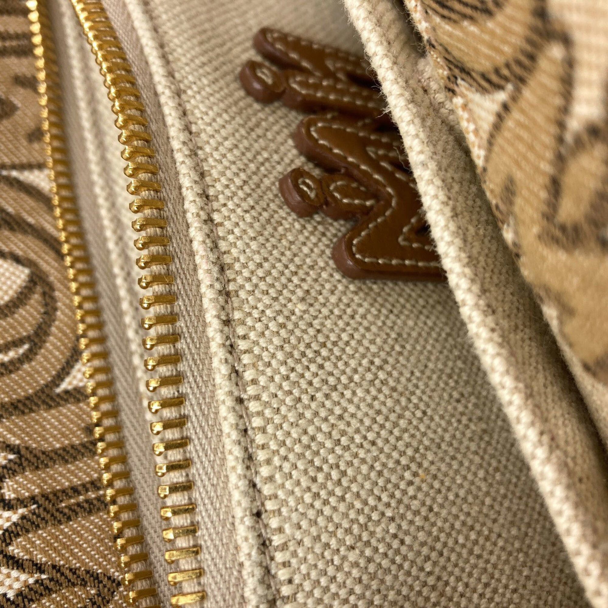 Miu Miu Miu Miu Miu Logo Motif 2-Way Handbag, Canvas, Women's Size ONE SIZE - 10 Thumbnail