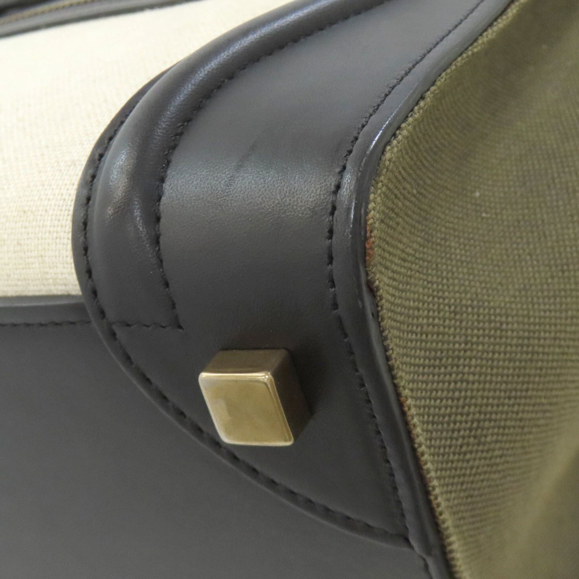 Celine Celine Luggage Micro Handbag, Leather/Canvas, Women's Size ONE SIZE - 17 Thumbnail