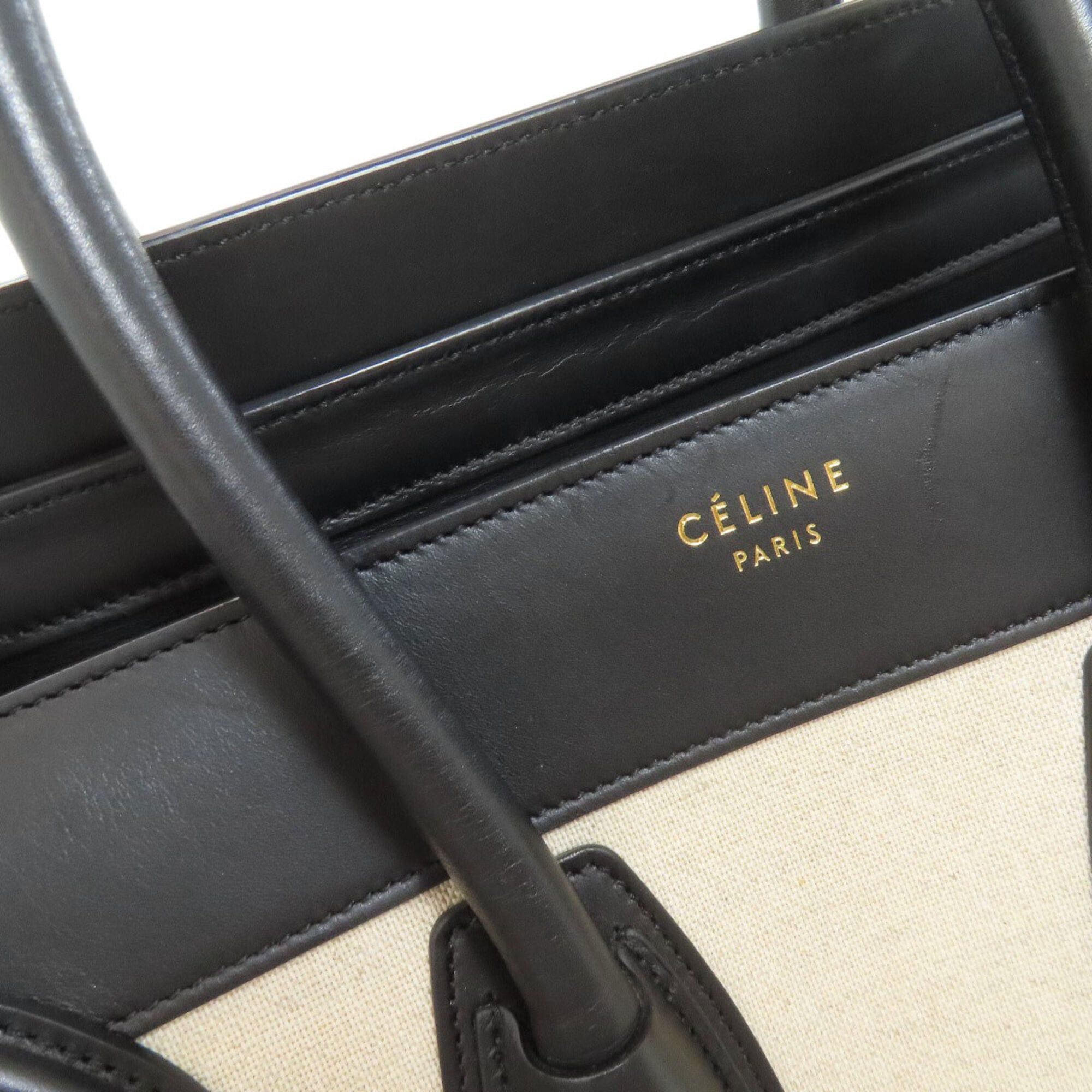 Celine Celine Luggage Micro Handbag, Leather/Canvas, Women's Size ONE SIZE - 16 Thumbnail