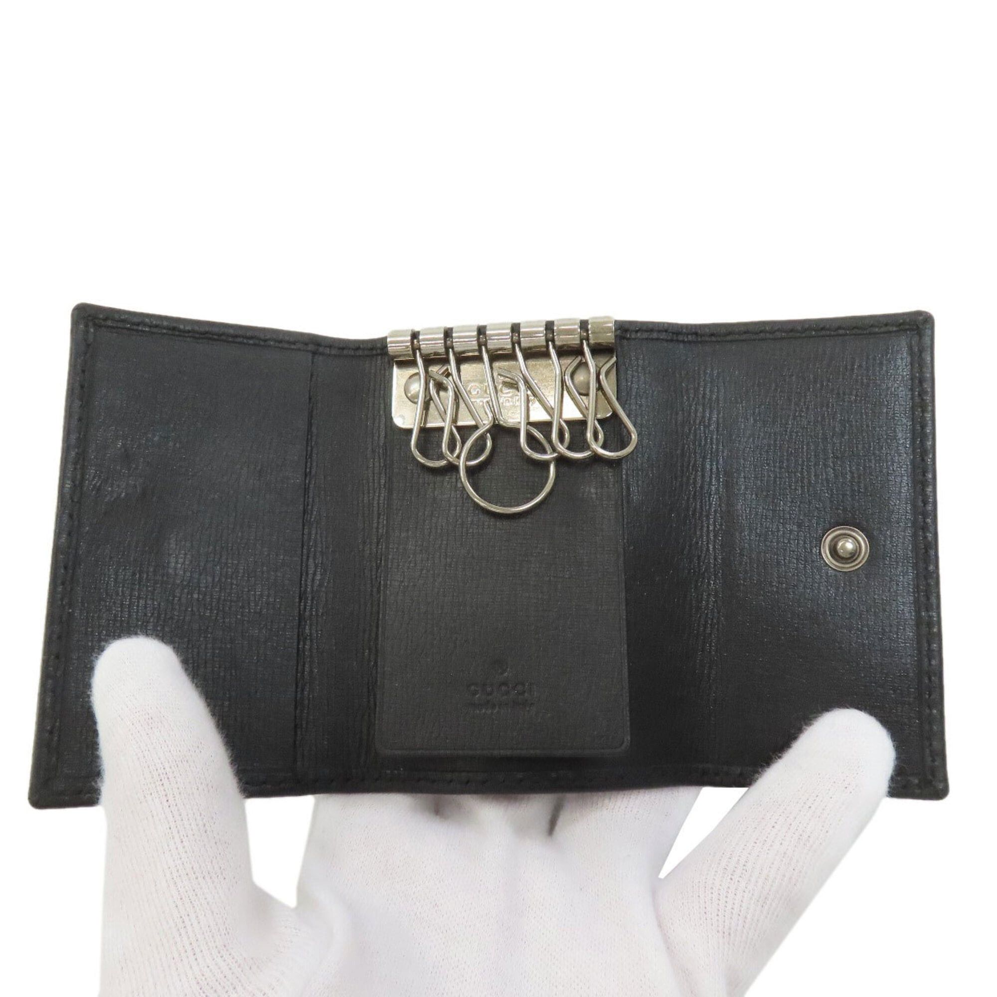 Gucci Gucci 256337 Interlocking G Key Case, Leather, Women's Size ONE SIZE - 4 Thumbnail