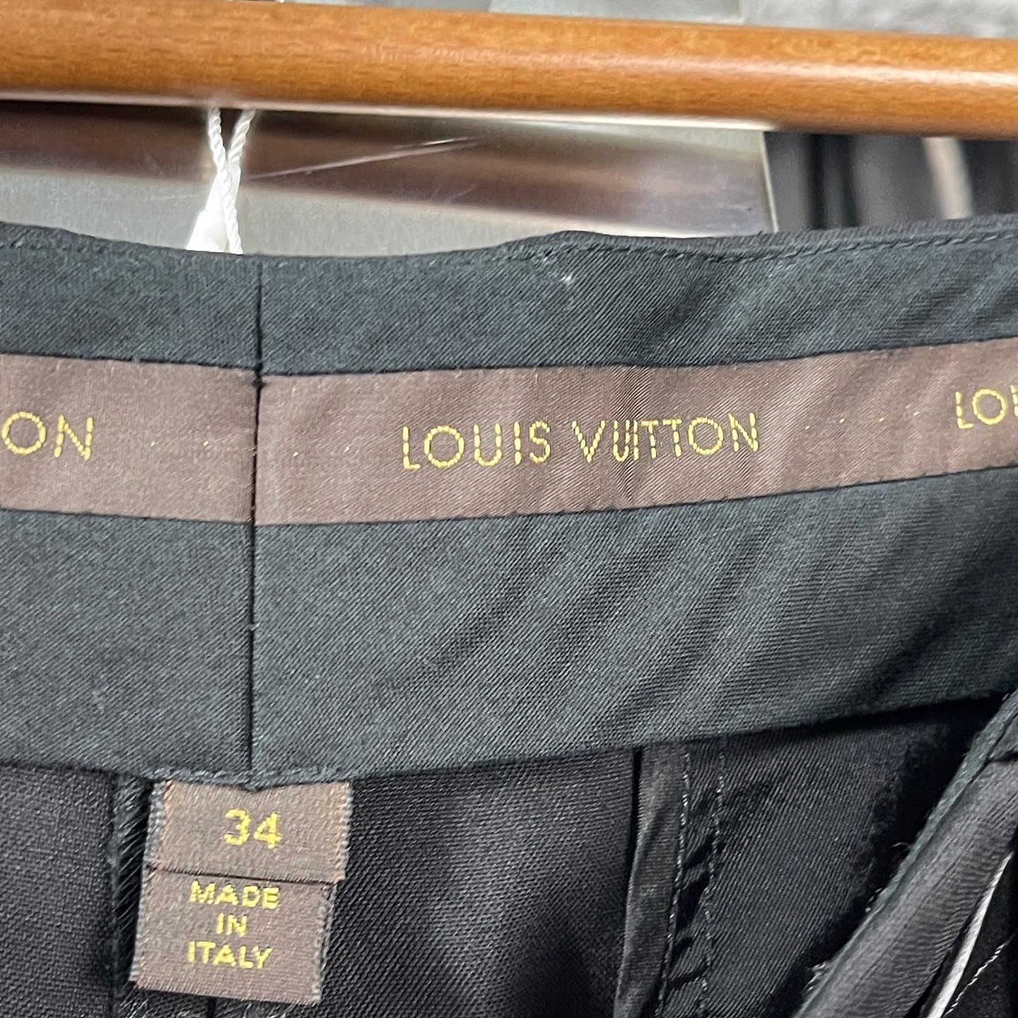 Louis Vuitton Louis Vuitton Belted Wide Leg Pants Black Size 34 Size 24" / US 00 / IT 34 - 3 Thumbnail