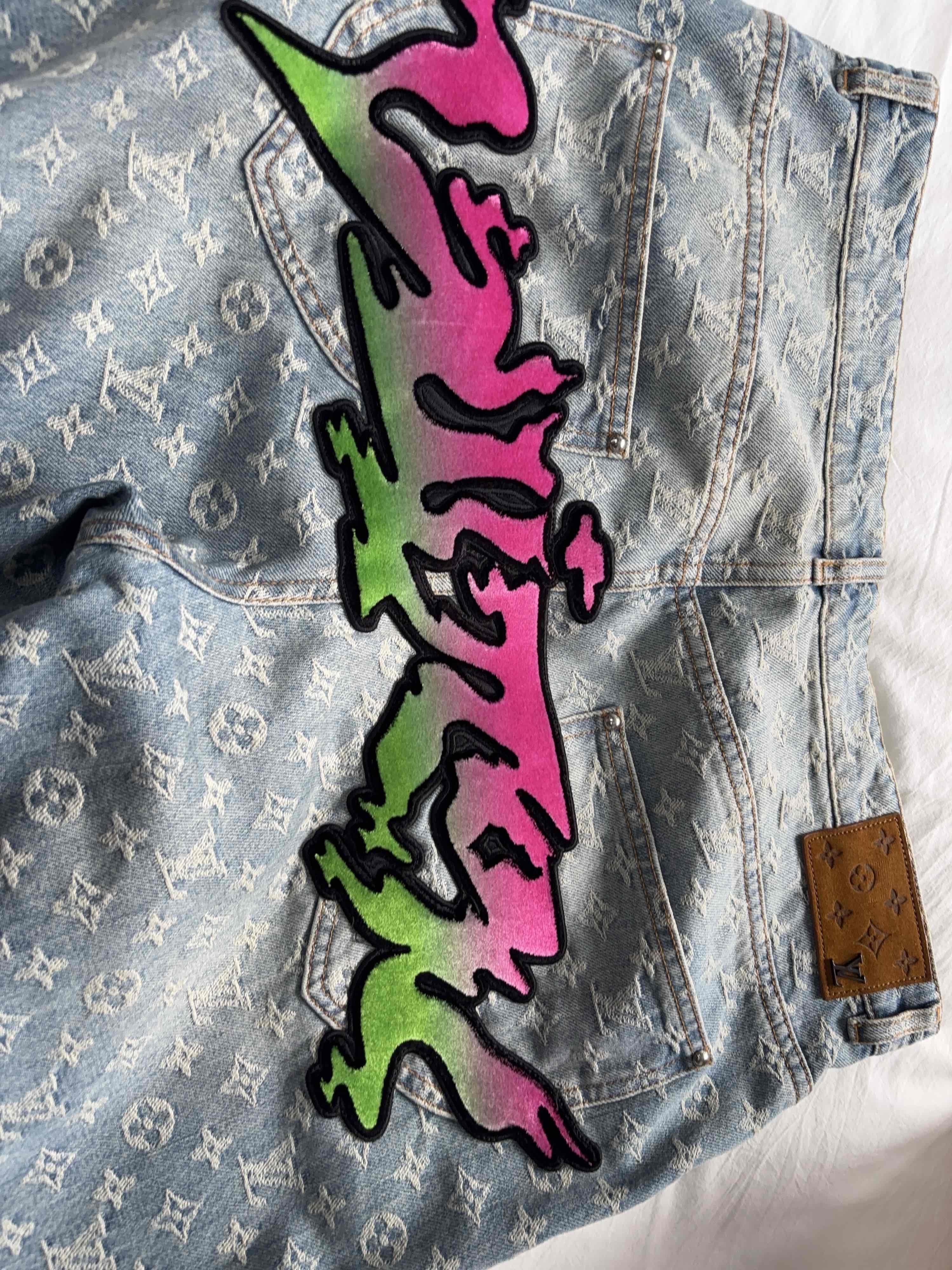 Louis Vuitton Louis Vuitton Monogram Graffiti Denim Jeans Size 34 Size US 34 / EU 50 - 7 Thumbnail