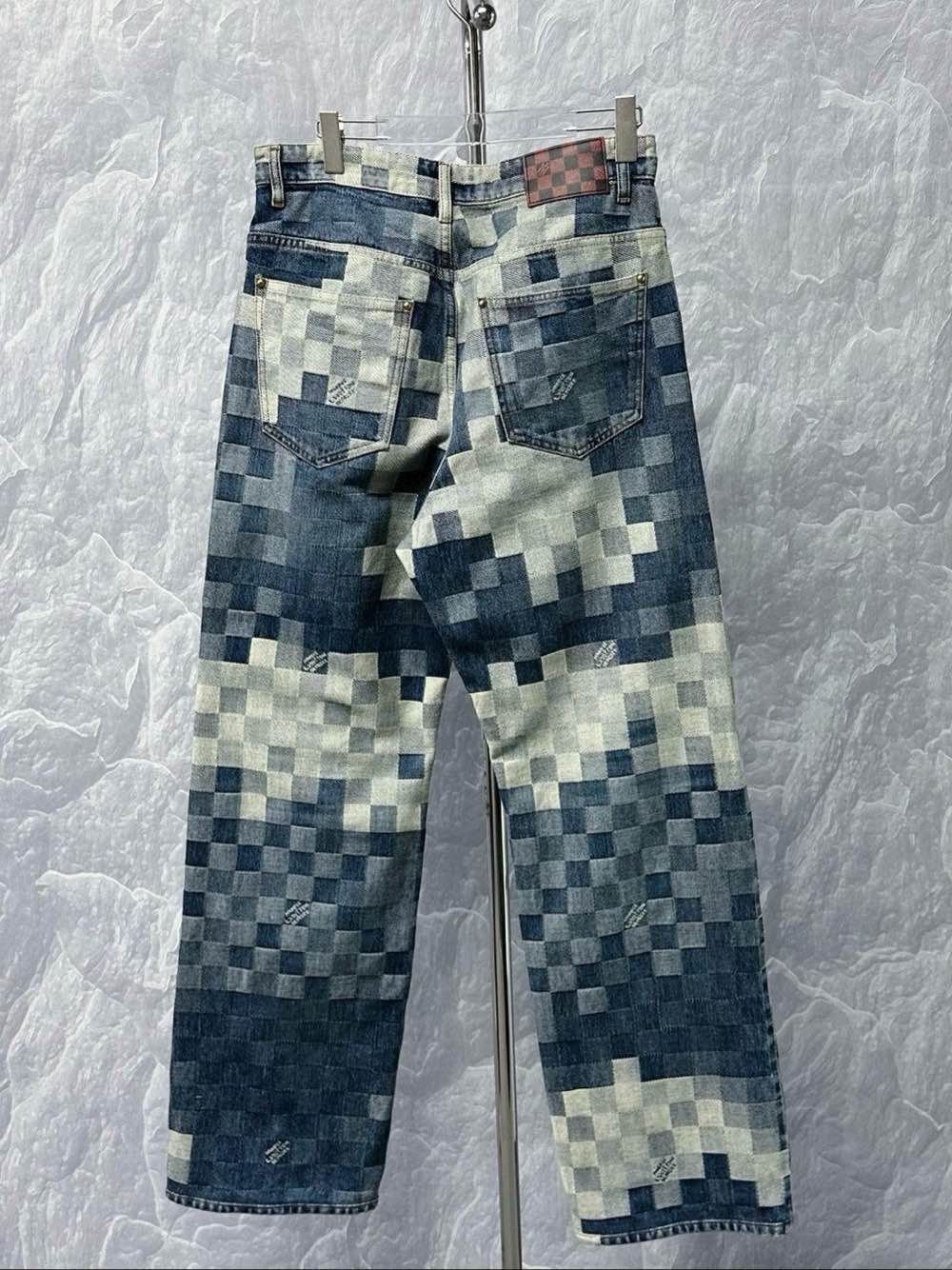 Louis Vuitton Louis Vuitton Pixel Damier Denim Jeans Size 32 Size US 32 / EU 48 - 2 Thumbnail